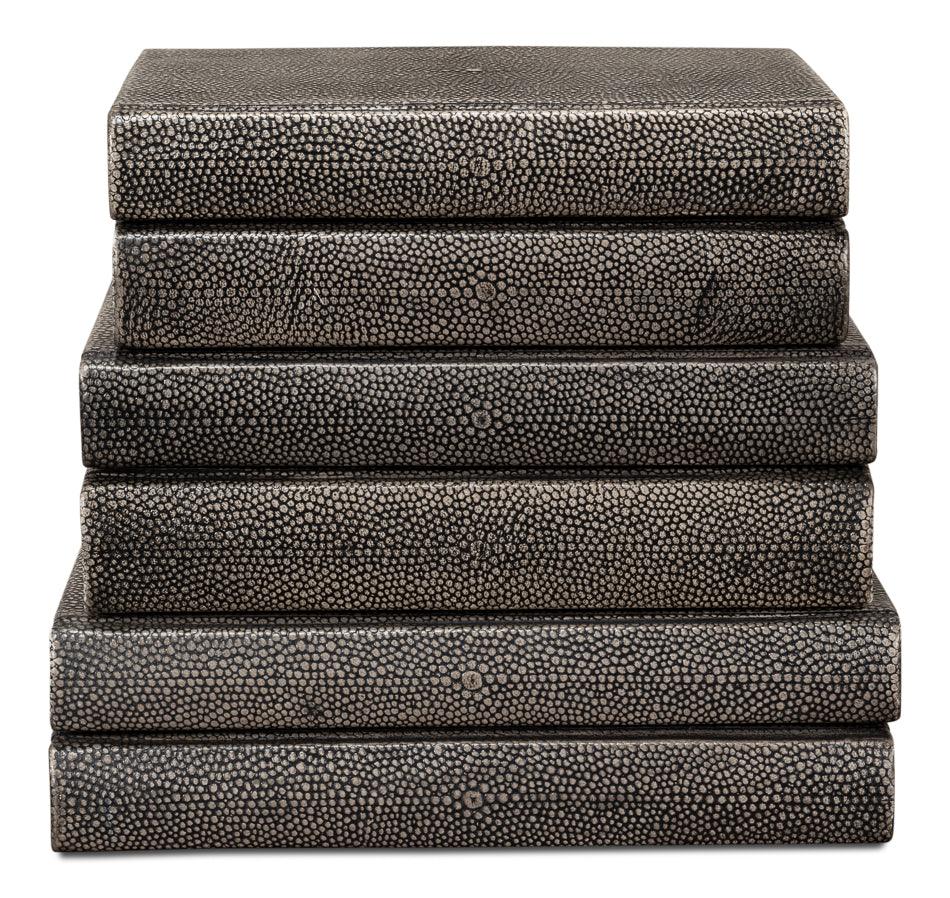 Shagreen Books - Set Of 12 - Antique Grey - Remutear