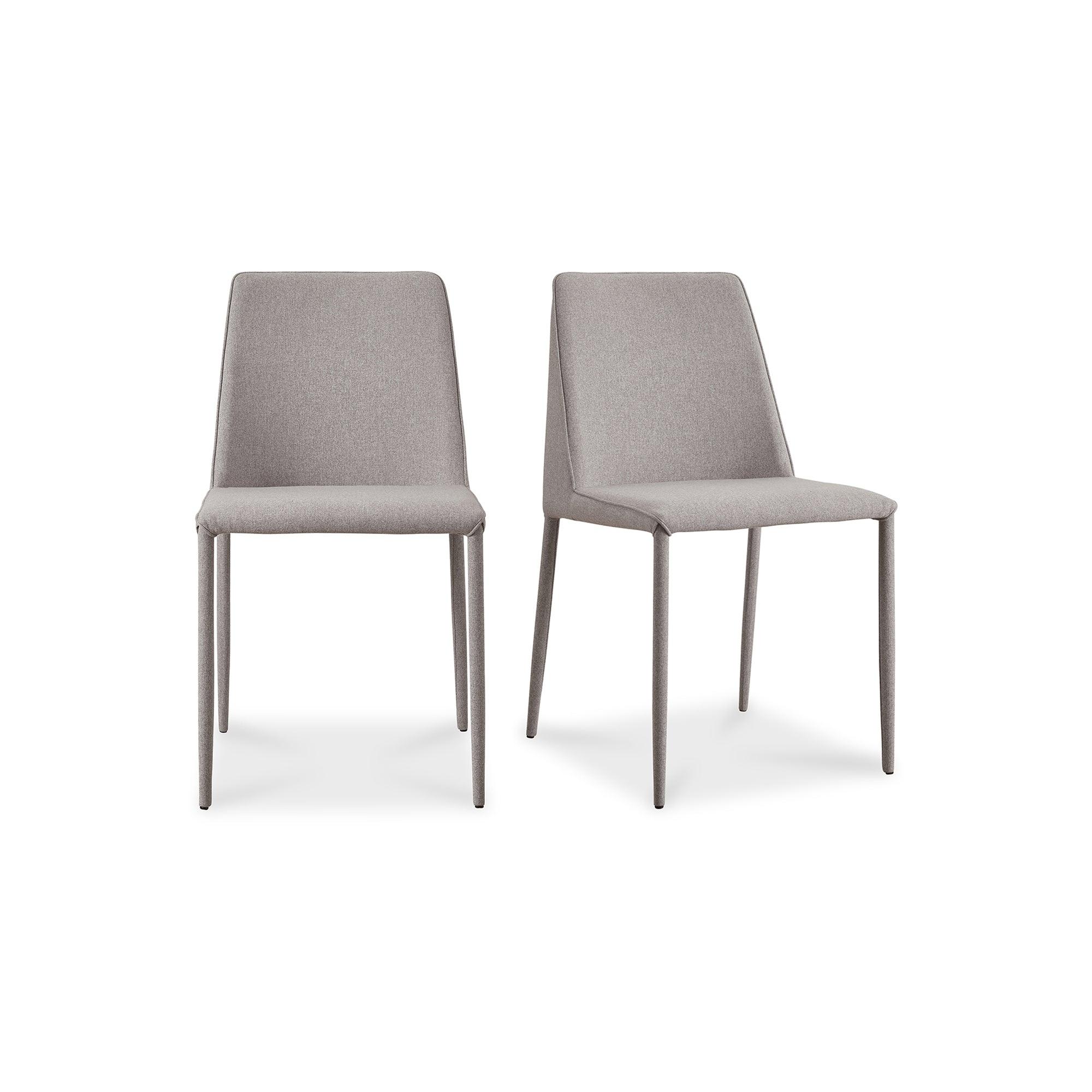Nora Fabric Dining Chair Light Grey - Set Of Two - Remutear