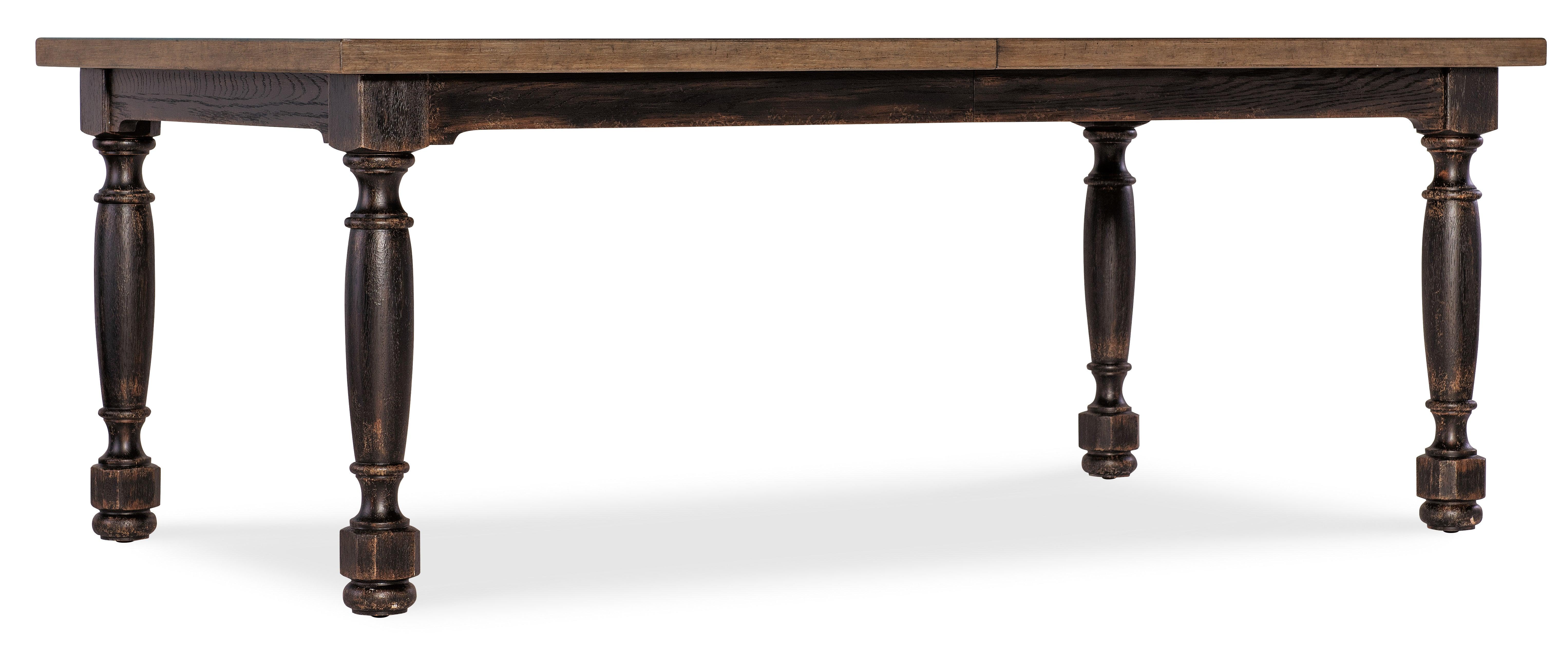 Americana Leg Dining Table w/1-22in leaf - Molasses - Remutear