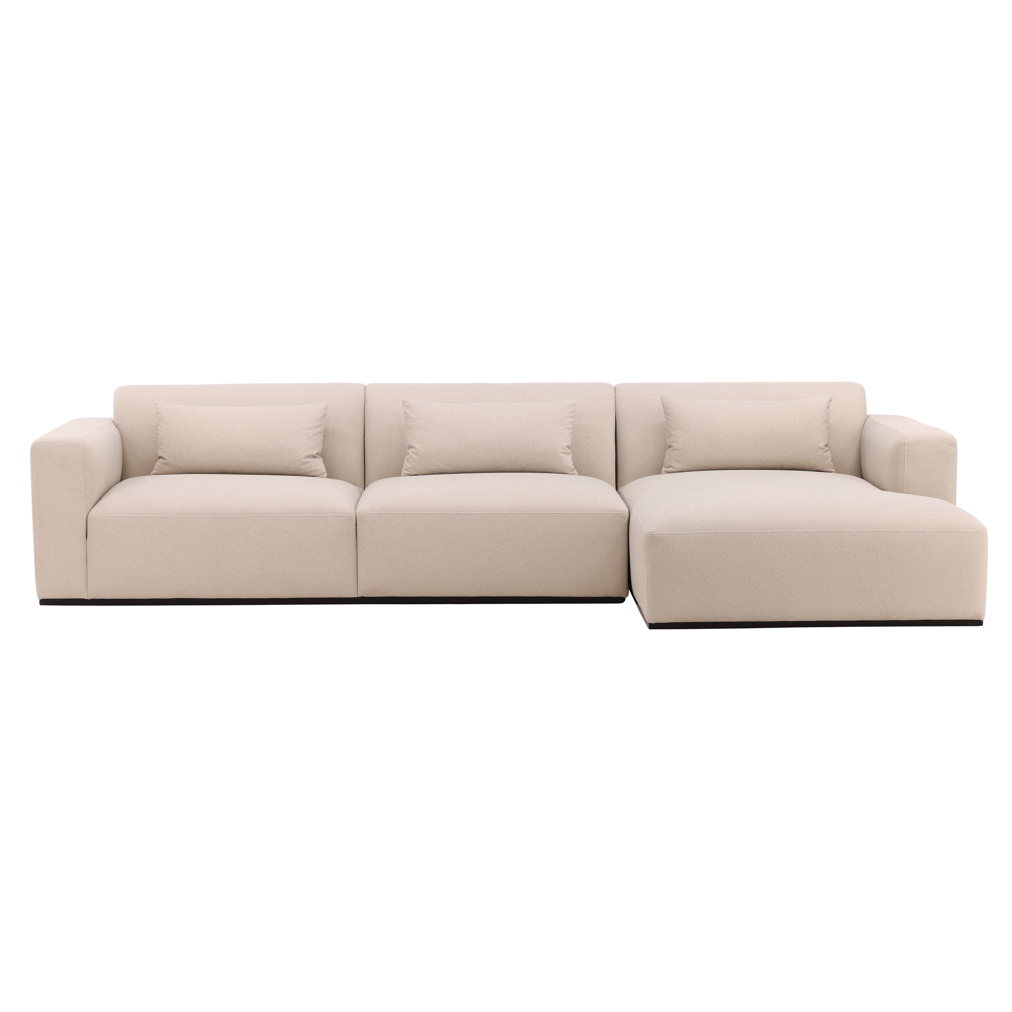 Brooklyne Right Chaise Sectional Cream - Remutear