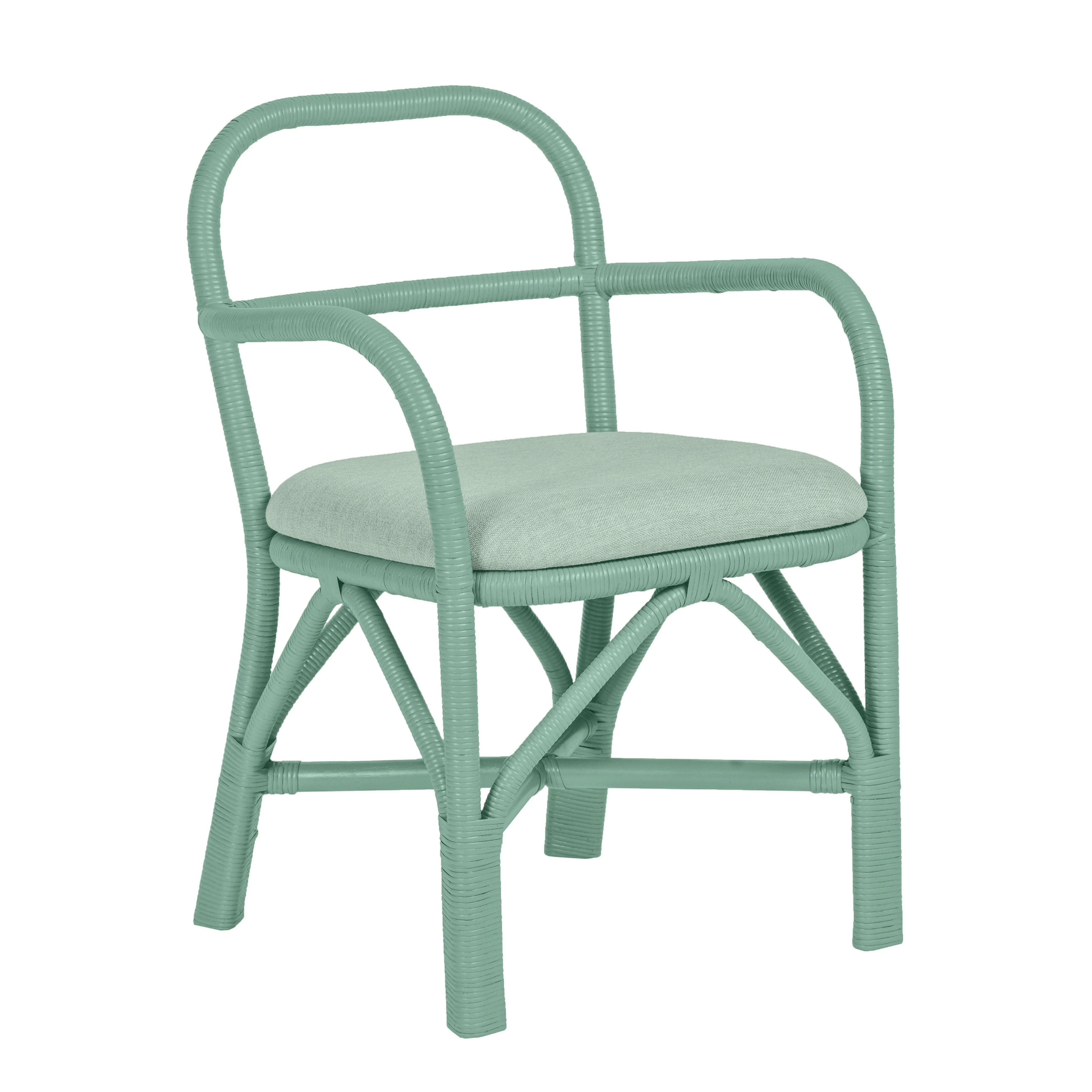 Ginny Green Rattan Dining Chair - Remutear