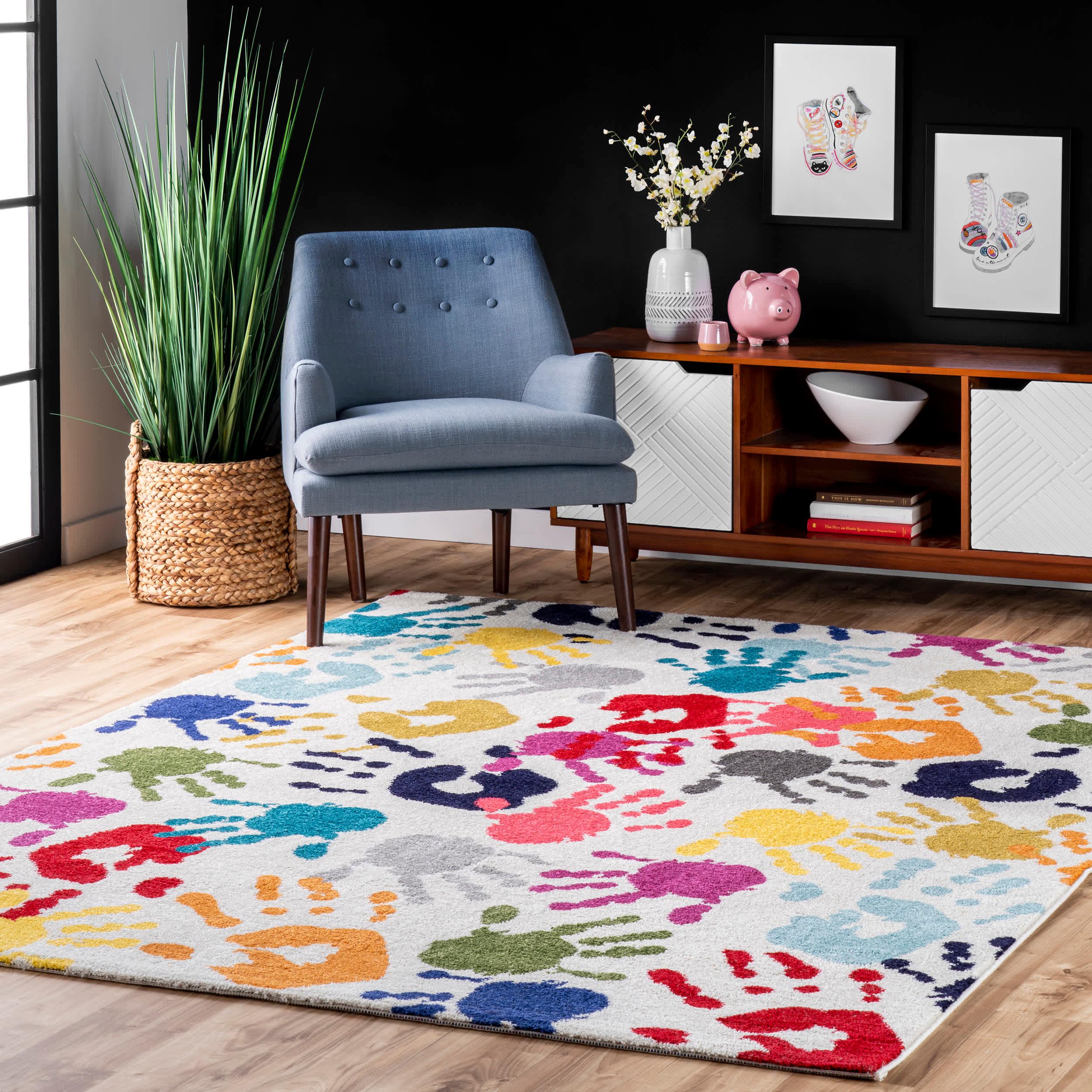 Pinkie Handprint Area Rug - Remutear