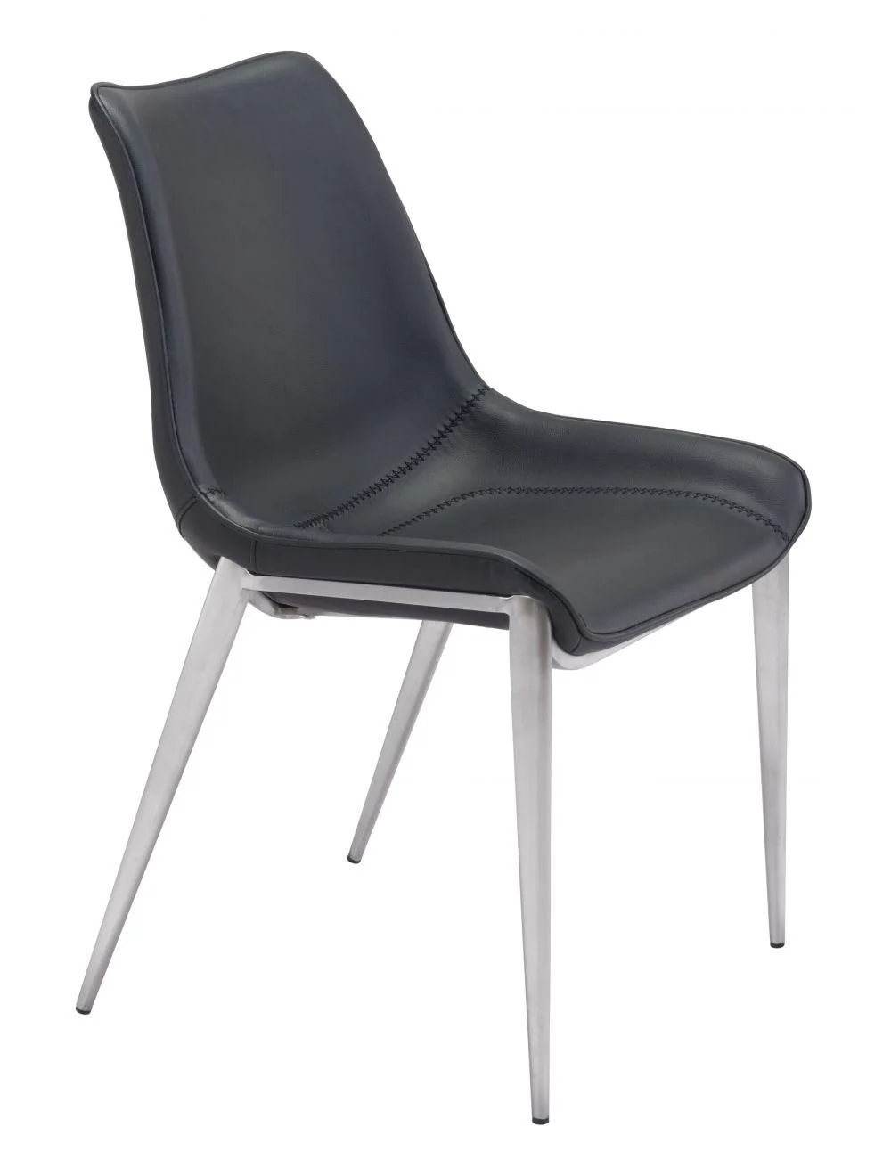 Magnus Dining Chair (Set of 2) Black & Silver - Remutear