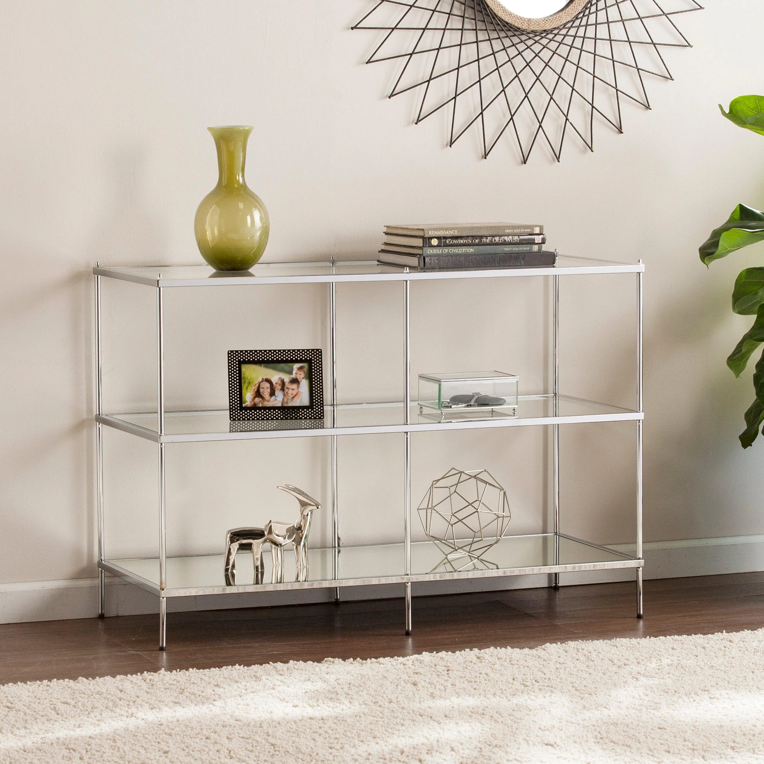 Knox Glam Mirrored  Console Table - Chrome - Remutear