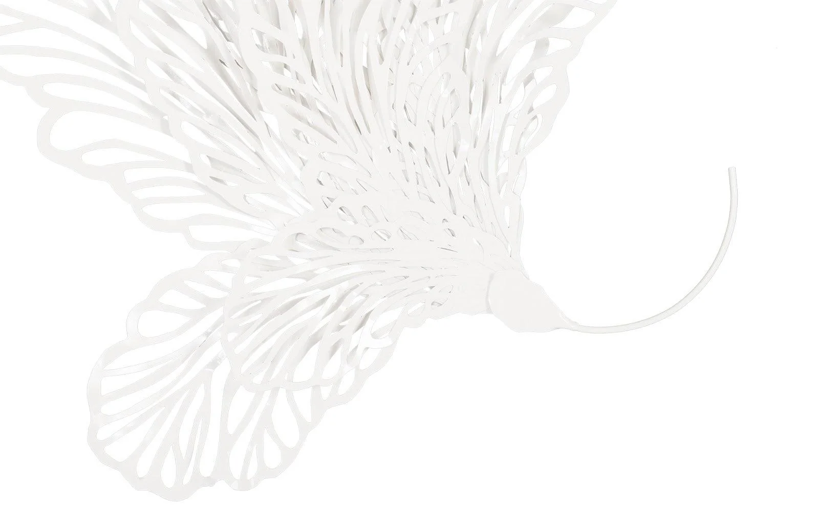 Butterfly Wall Art, White, LG - Remutear
