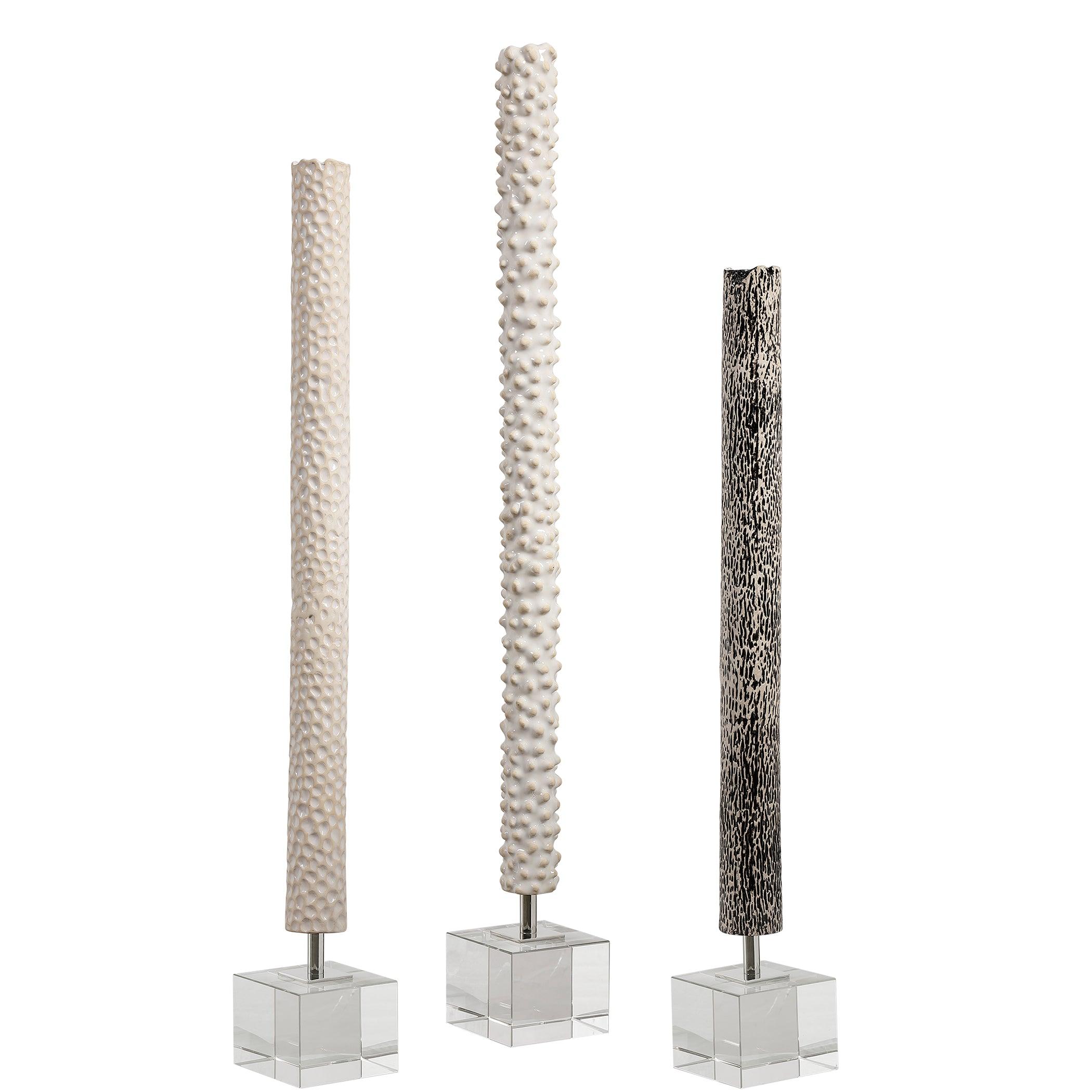 MAKIRA CYLINDRICAL SCULPTURES, SET OF 3 - Remutear