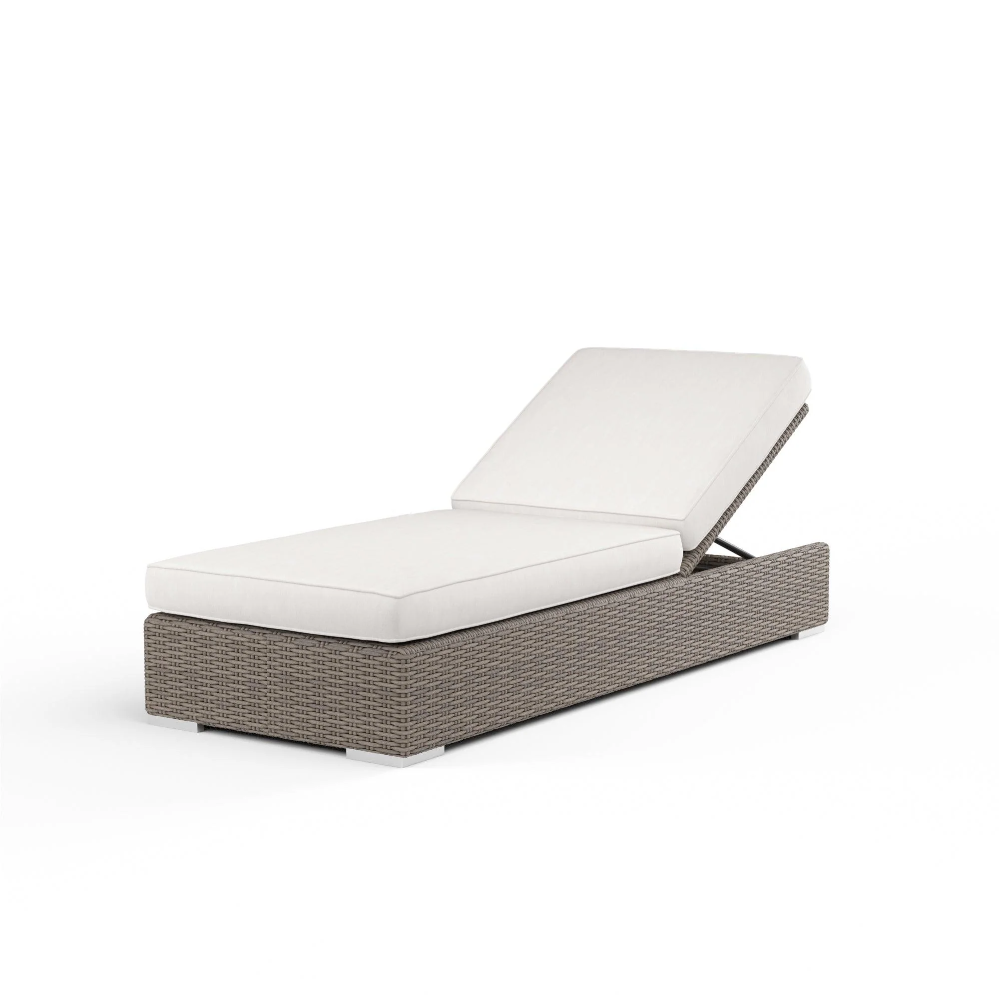 Coronado Adjustable Chaise in Canvas Flax w/ Self Welt - Remutear