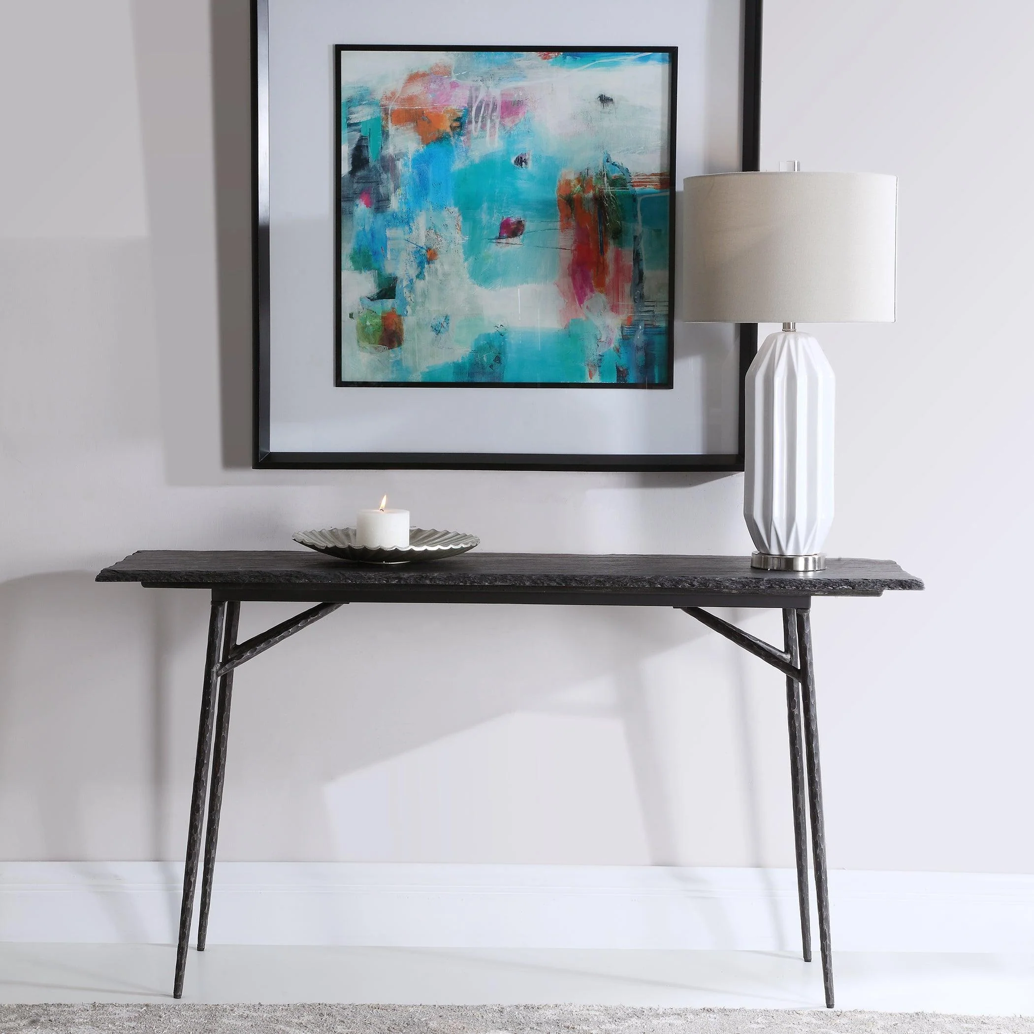 KADUNA SLATE CONSOLE TABLE - Remutear