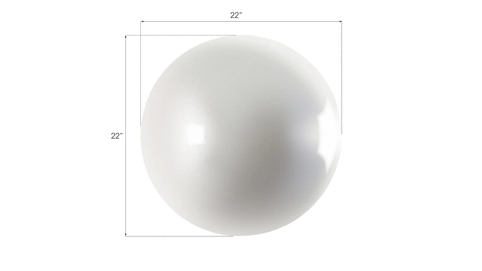 Ball on the Wall, Large, Pearl White - Remutear