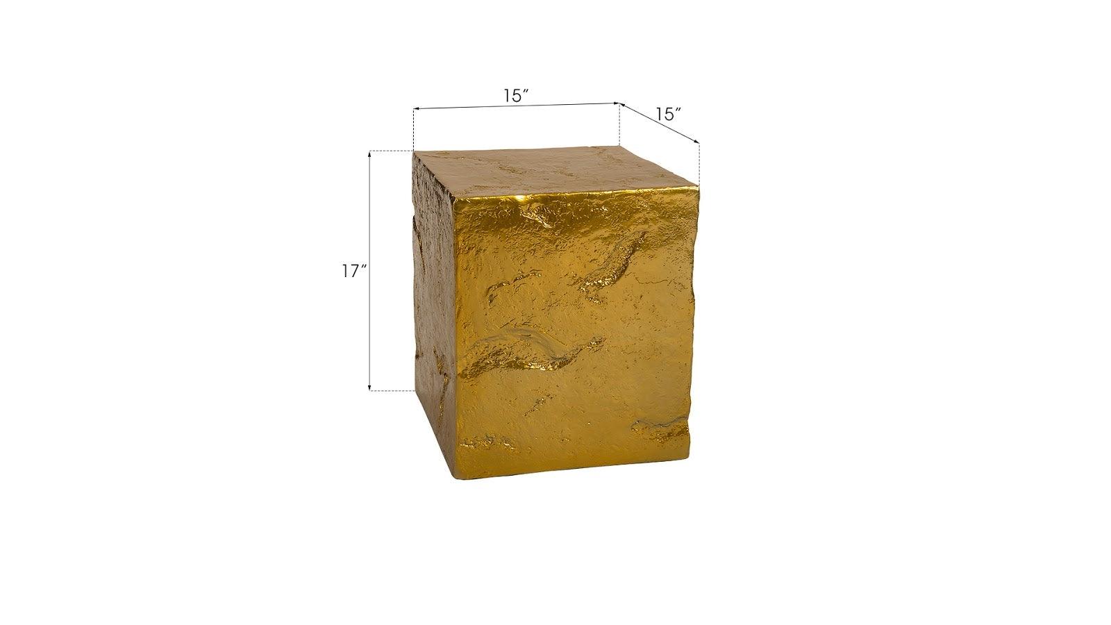 Slate Pedestal, Small, Liquid Gold - Remutear