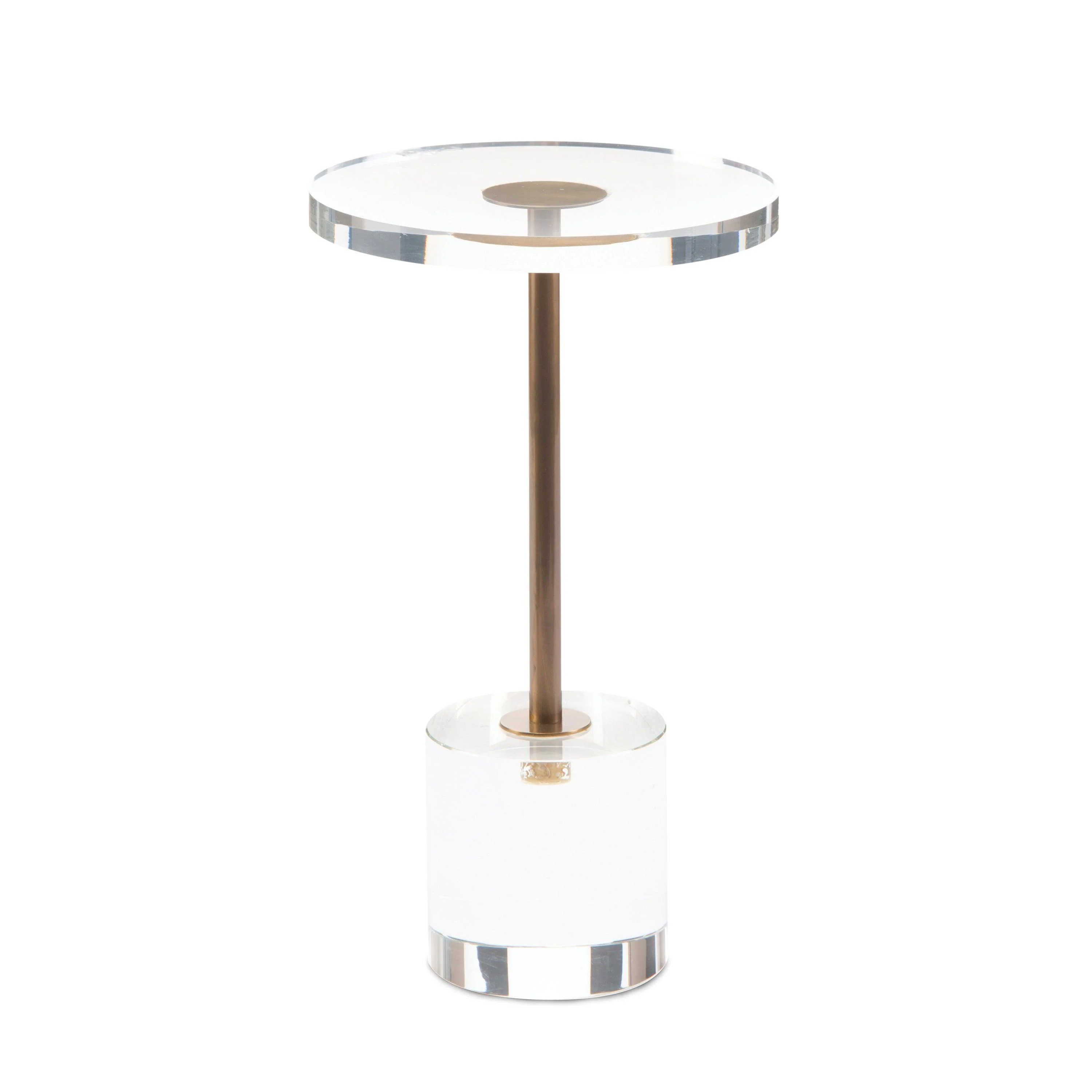 Brass And Acrylic Martini Side Table 2 - Remutear