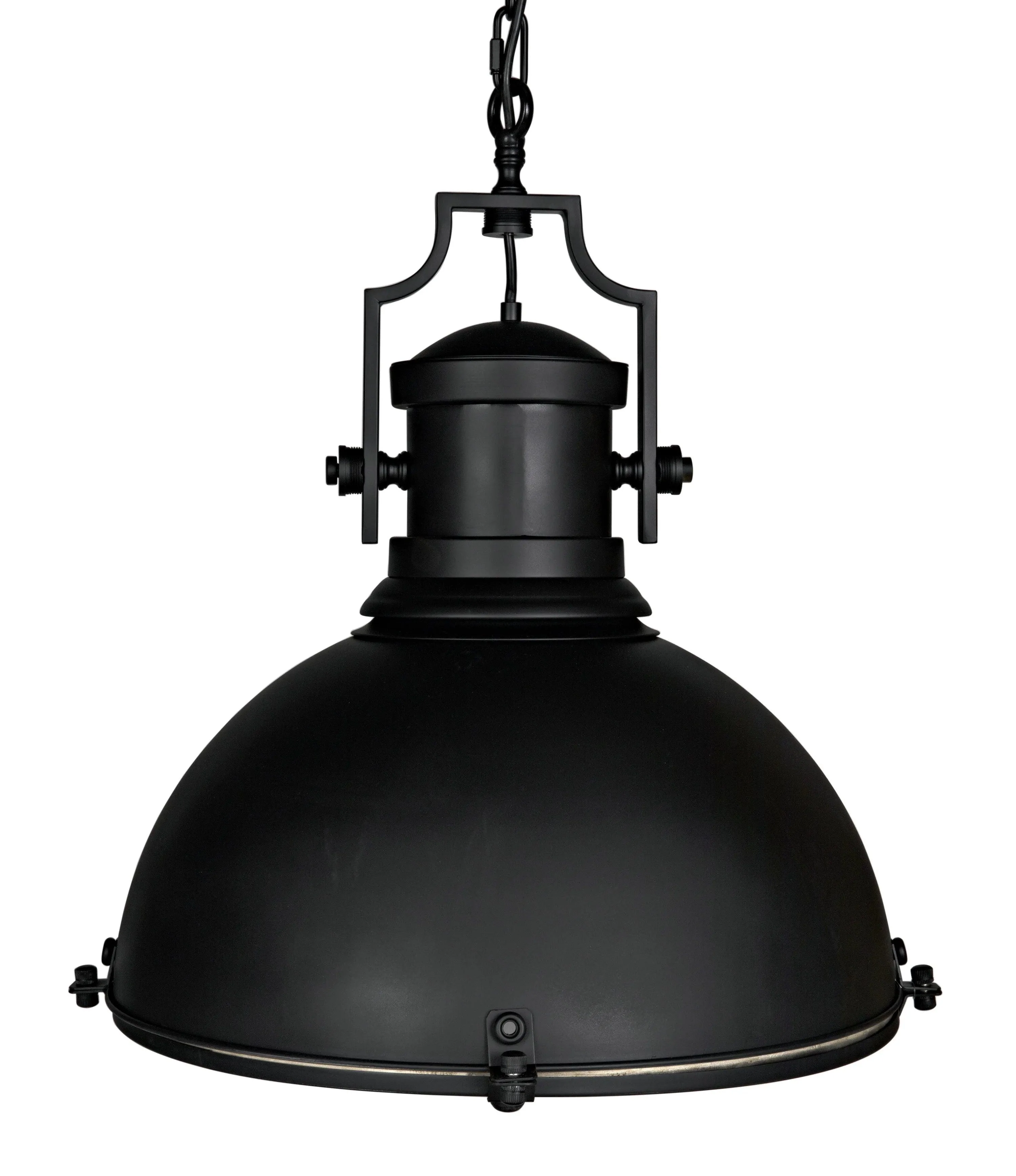 Metal Marine Fixture Pendant, Black Steel - Remutear
