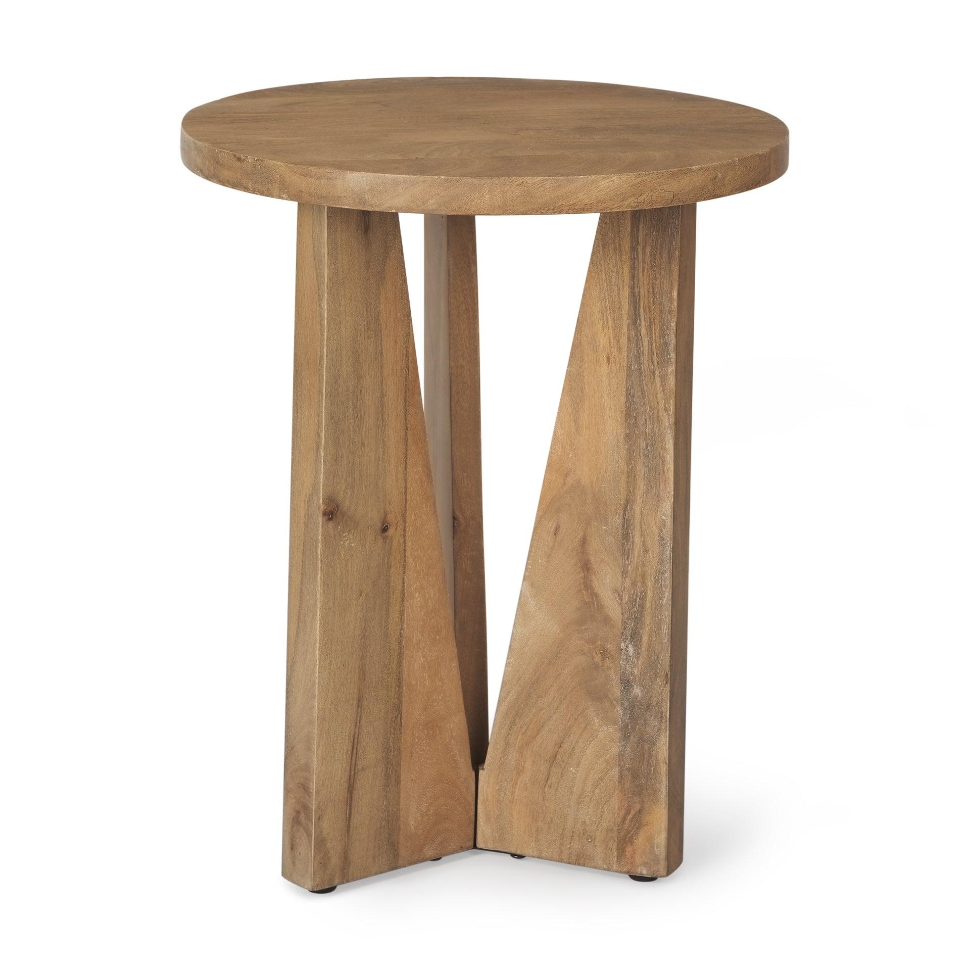 Mattius Light Wood Accent Table - Remutear