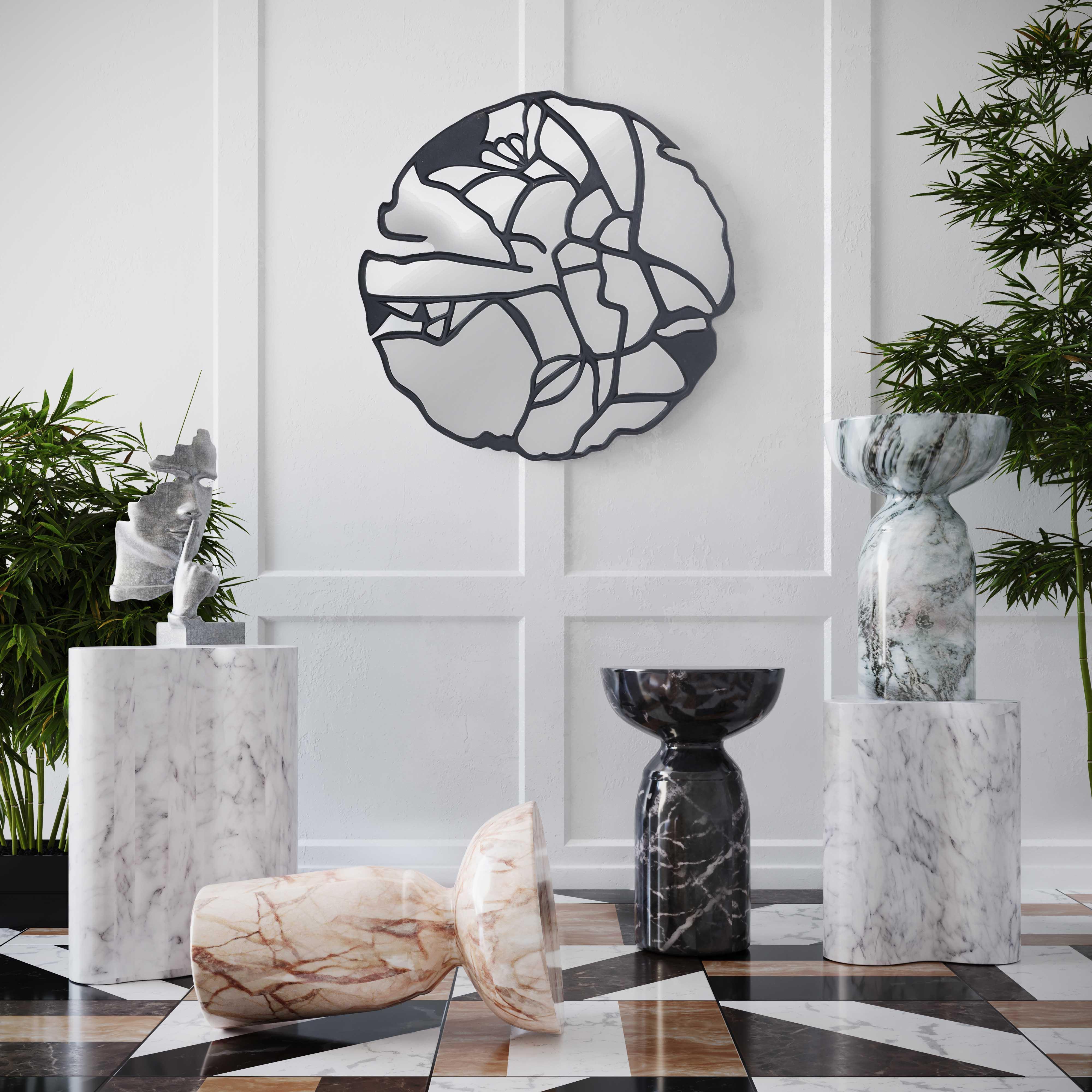 Rue Grey and Blush Marble Side Table - Remutear