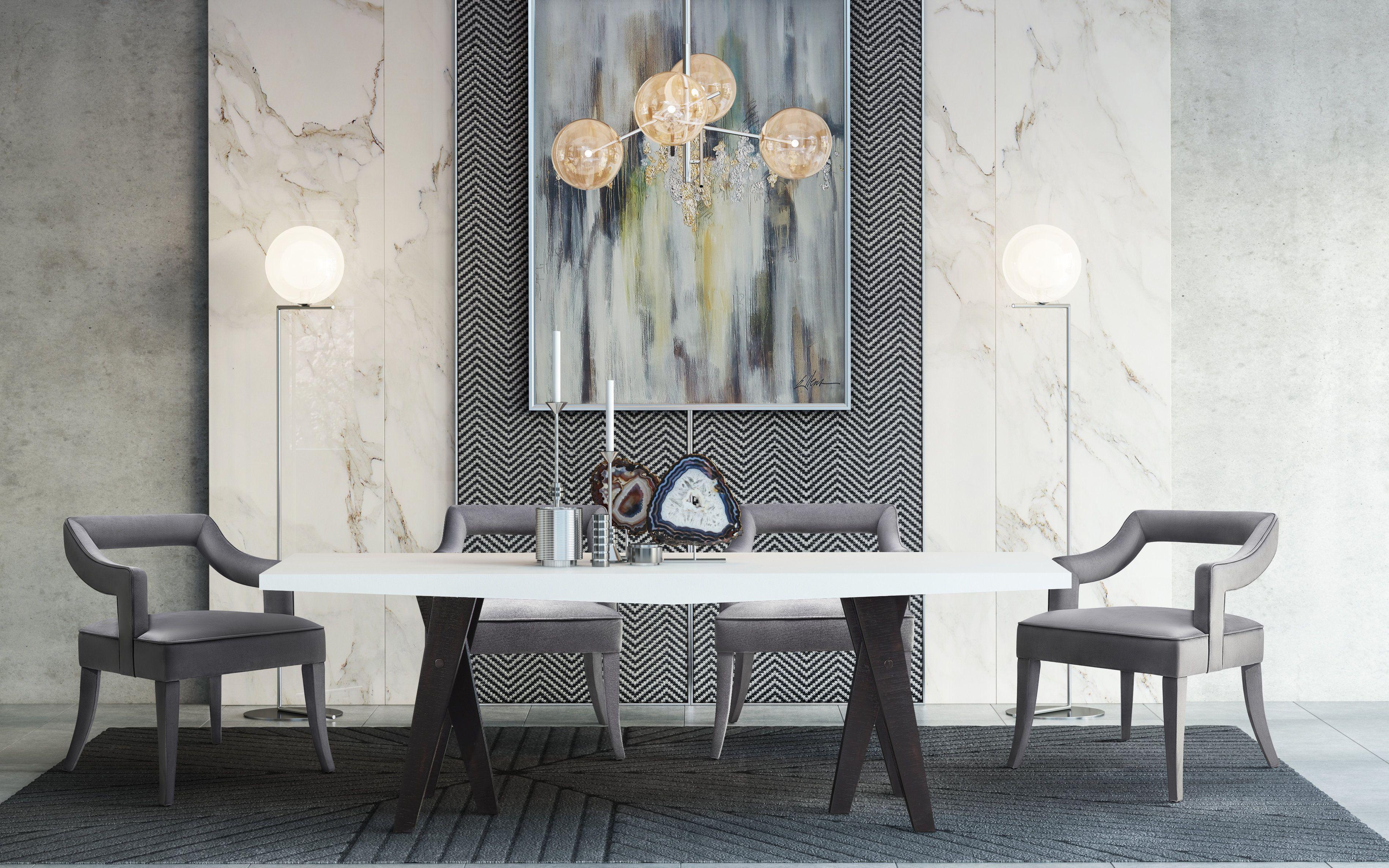 Tiffany Grey Velvet Chair - Remutear