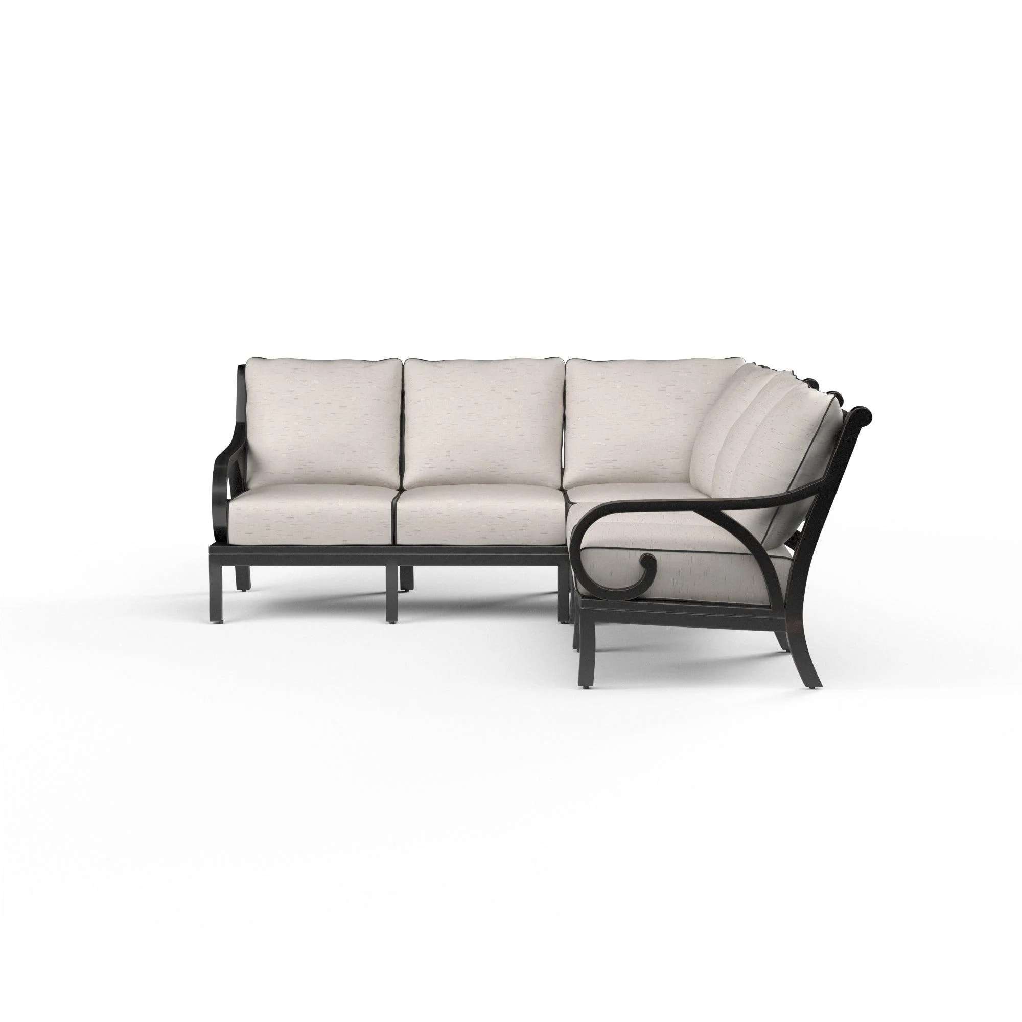 Monterey Sectional in Frequency Sand w/ Contrast Canvas Java Welt - Remutear