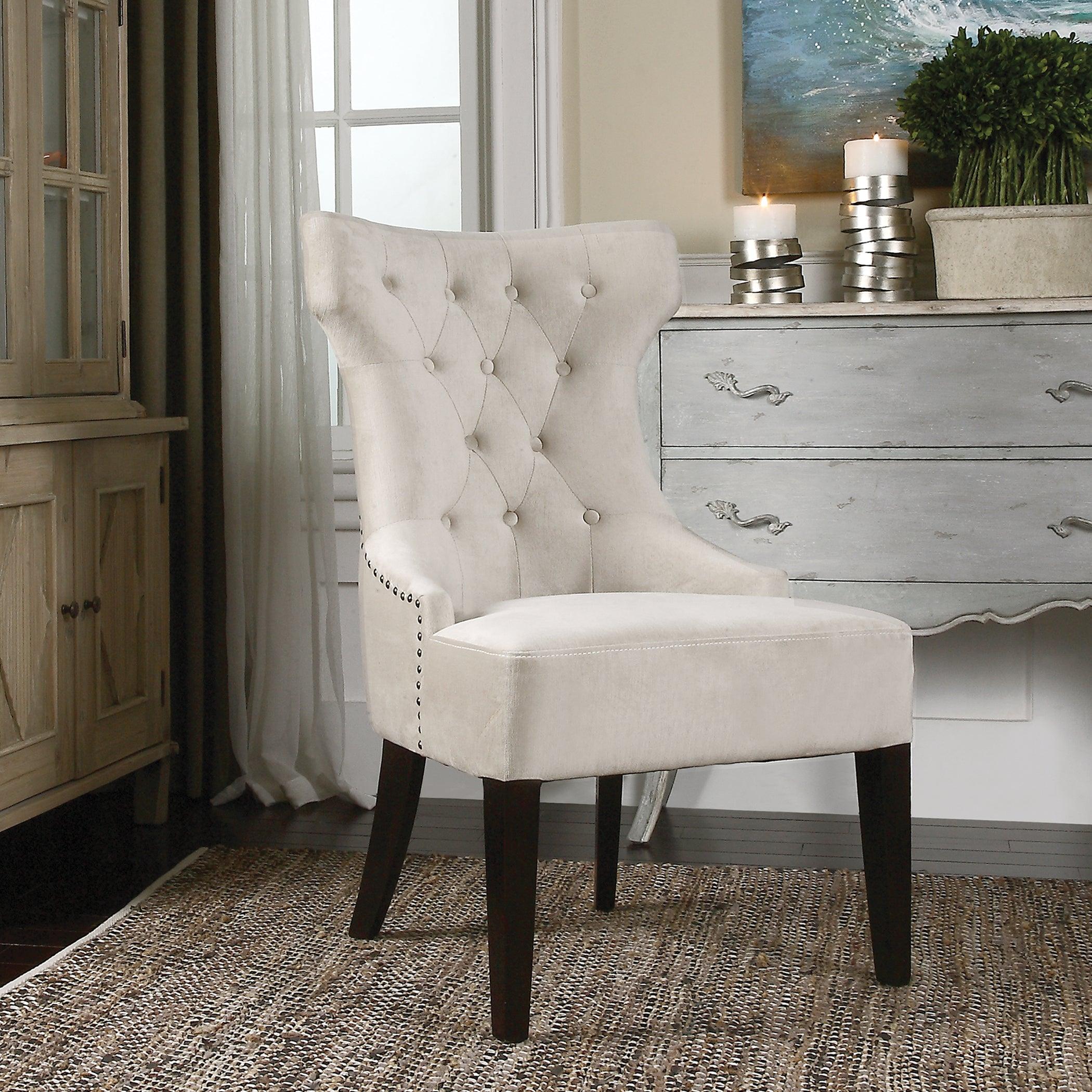 Arlette Tufted Wing Chair - Remutear