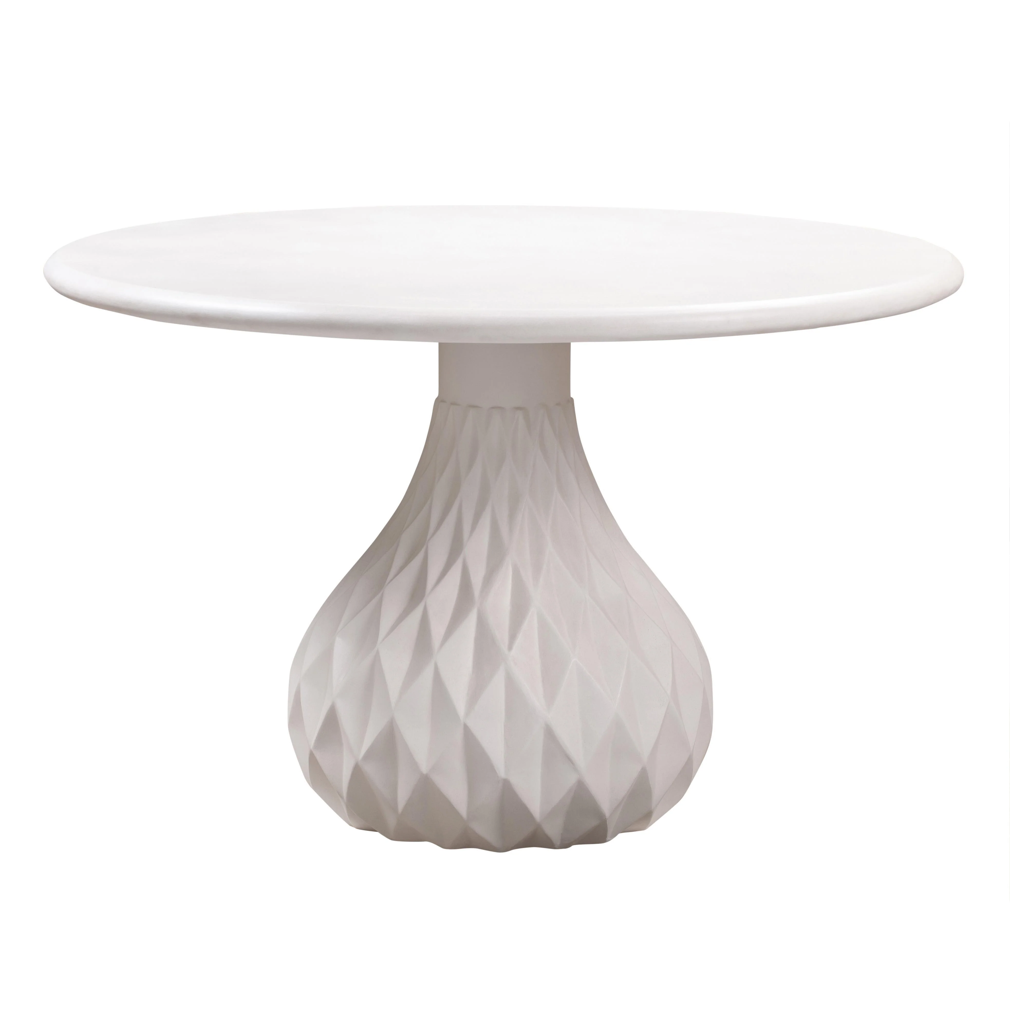 Tulum Ivory Concrete Dining Table - Remutear