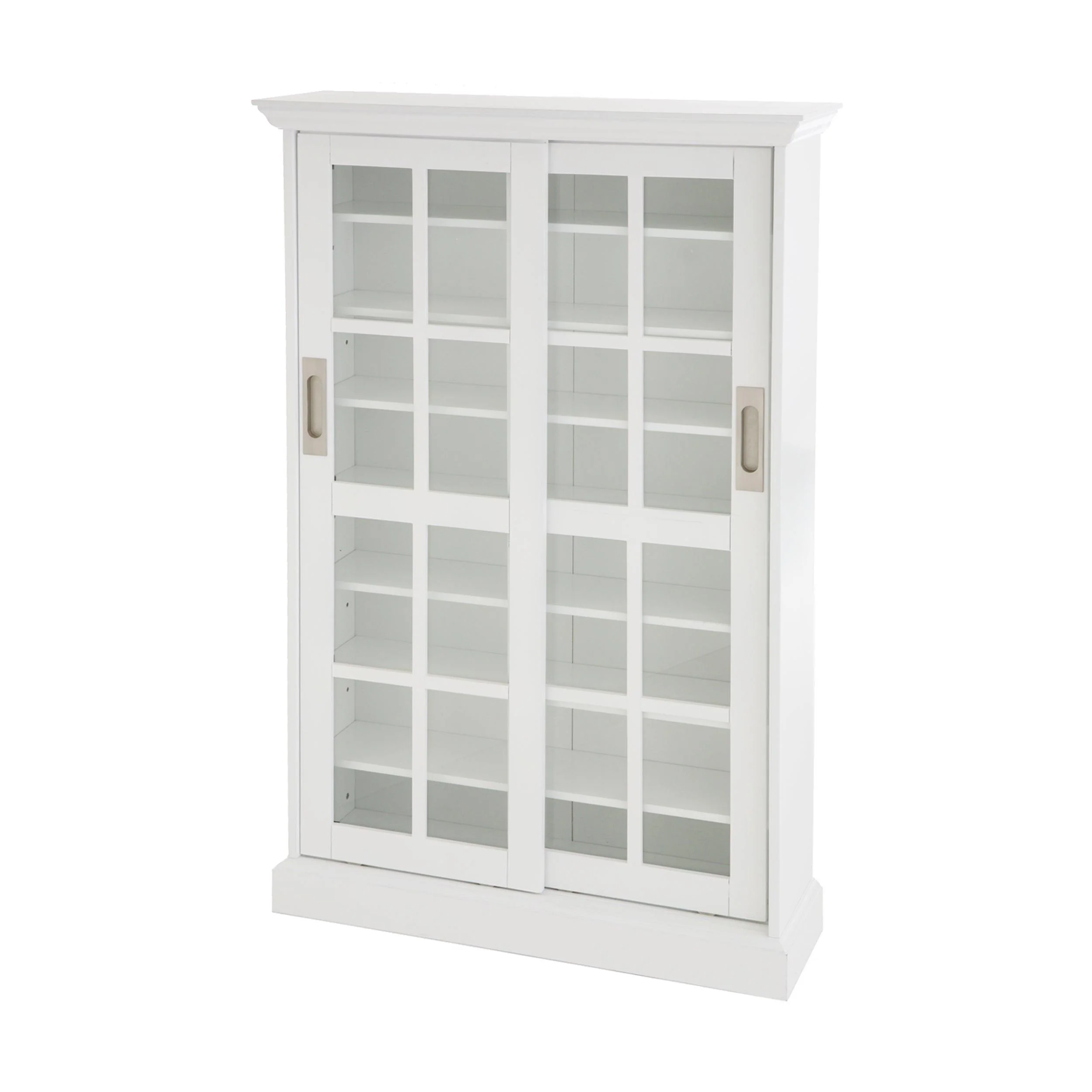Media Cabinet w/ Sliding Doors - White - Remutear