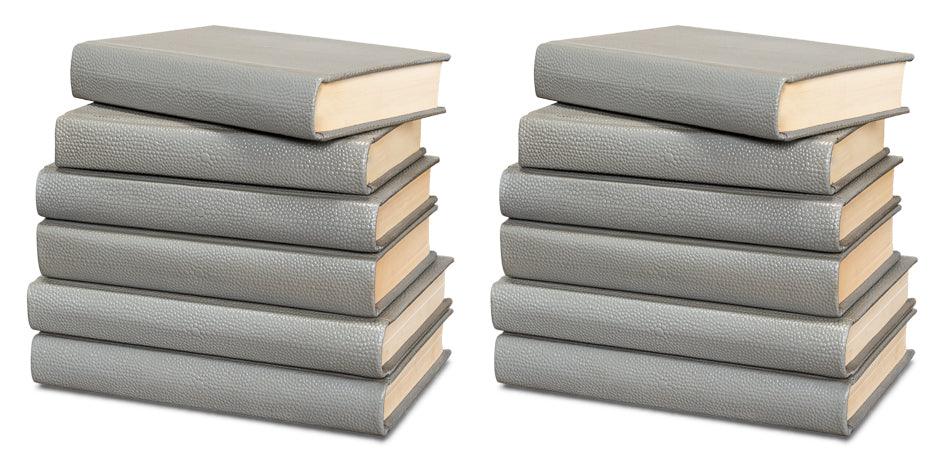 Shagreen Books - Set Of 12 - Storm Grey - Remutear