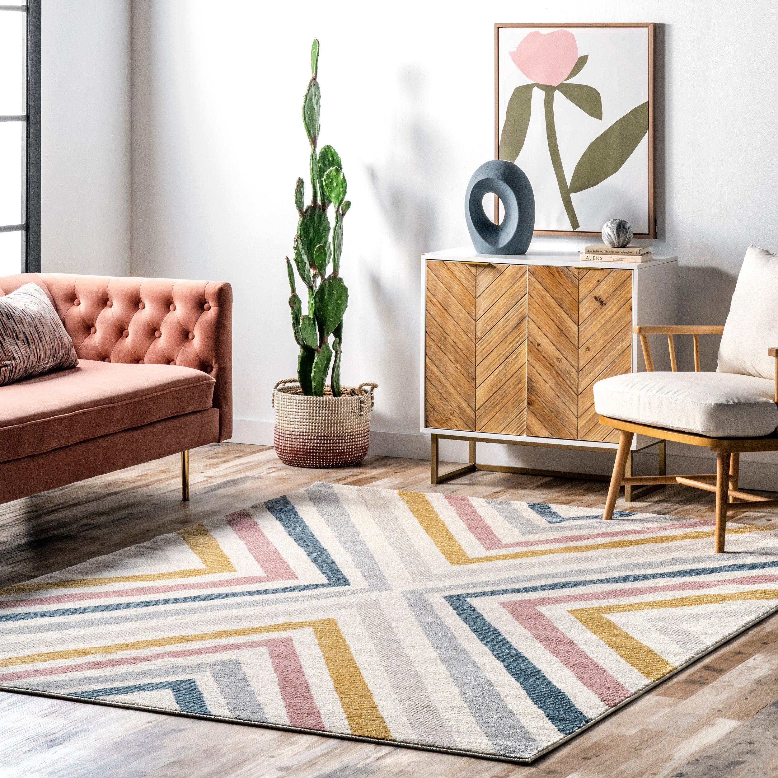 Neveah Contemporary Chevron Area Rug - Remutear