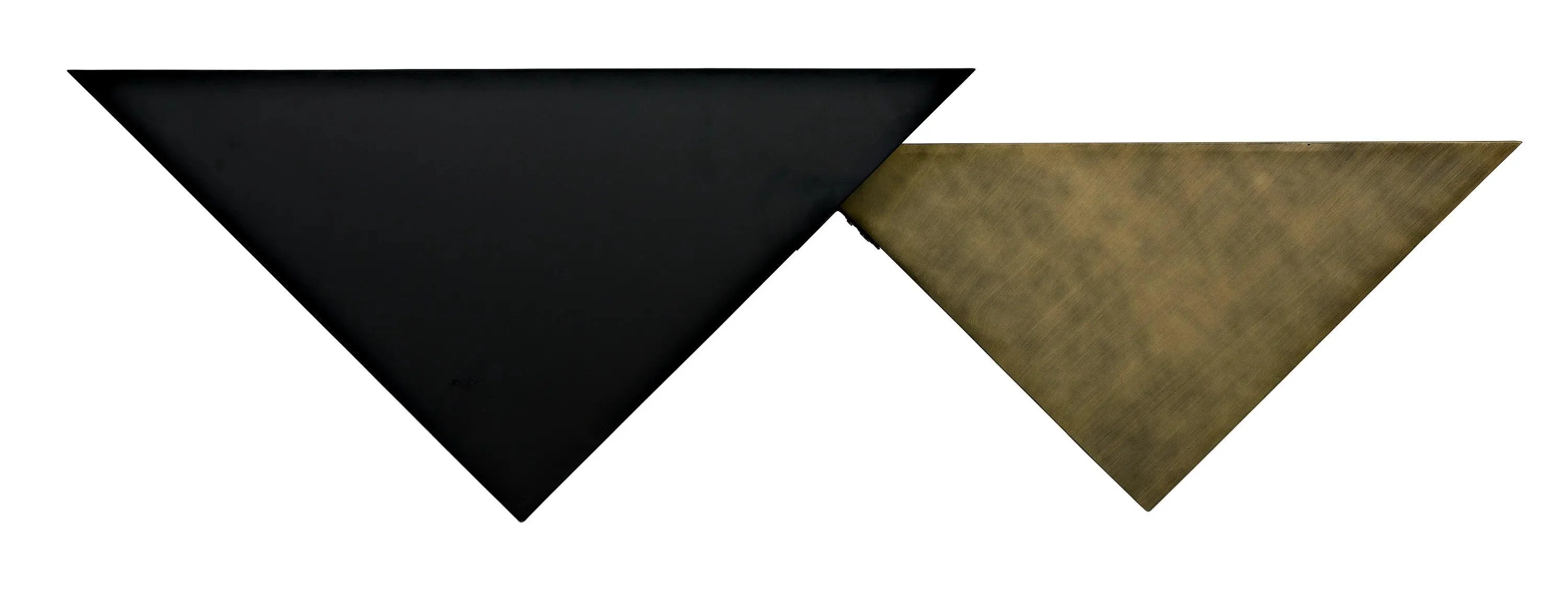 Amboss Coffee Table, Black Metal, Aged Brass Finish - Remutear