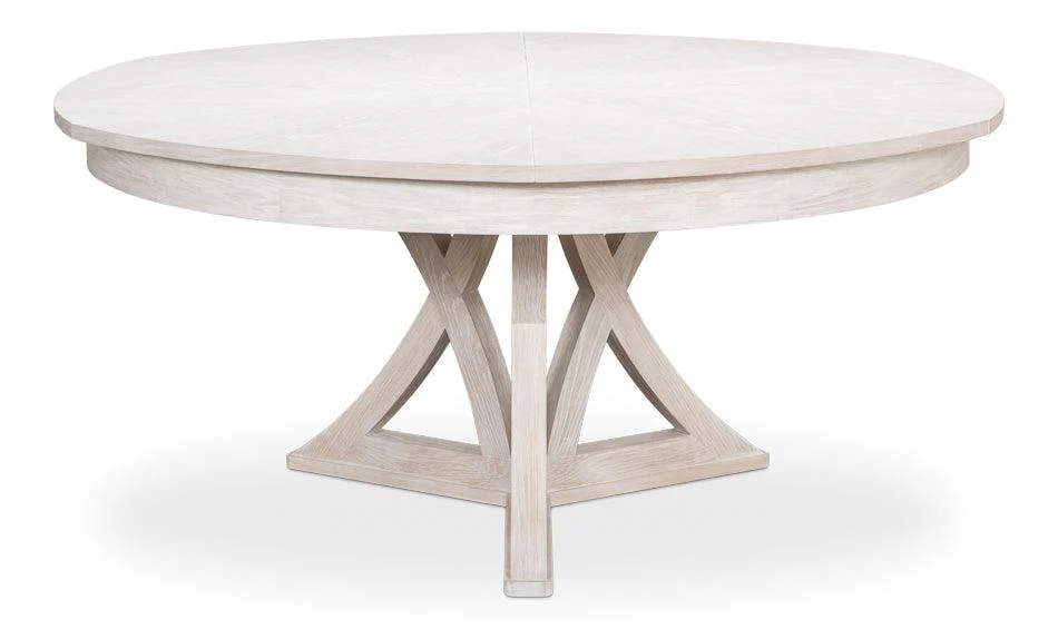 Casual Jupe Dining Table Whtwash Wht Lg - Remutear