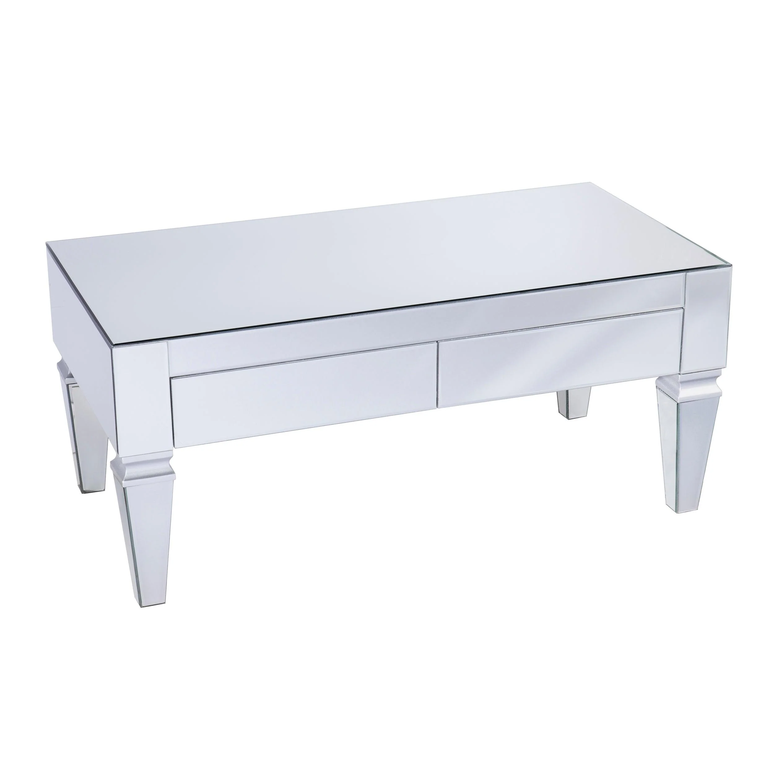 Darien Mirrored Coffee Table w/ Storage - Remutear