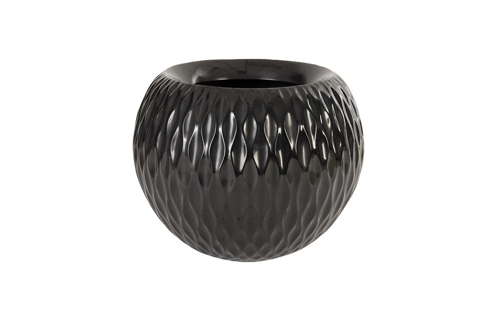 Ripple Planter, Gel Coat Black - Remutear