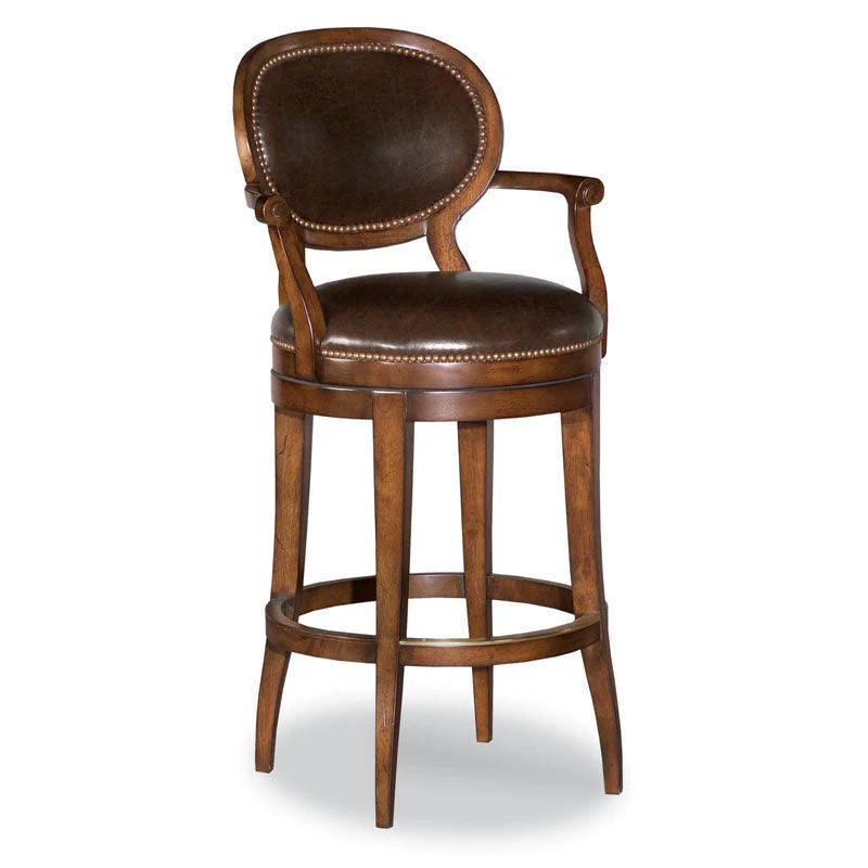 Oval Back Swivel Counter Stool - Remutear