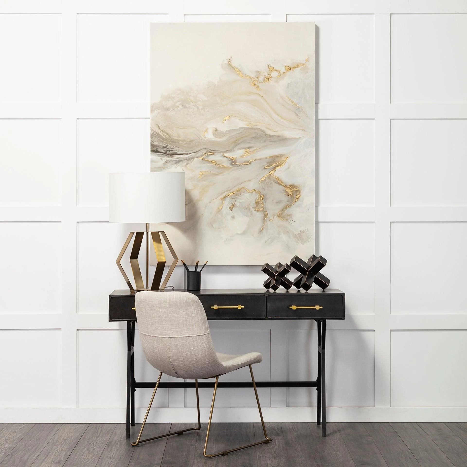 Vince 3 Drawer Office Desk - Remutear