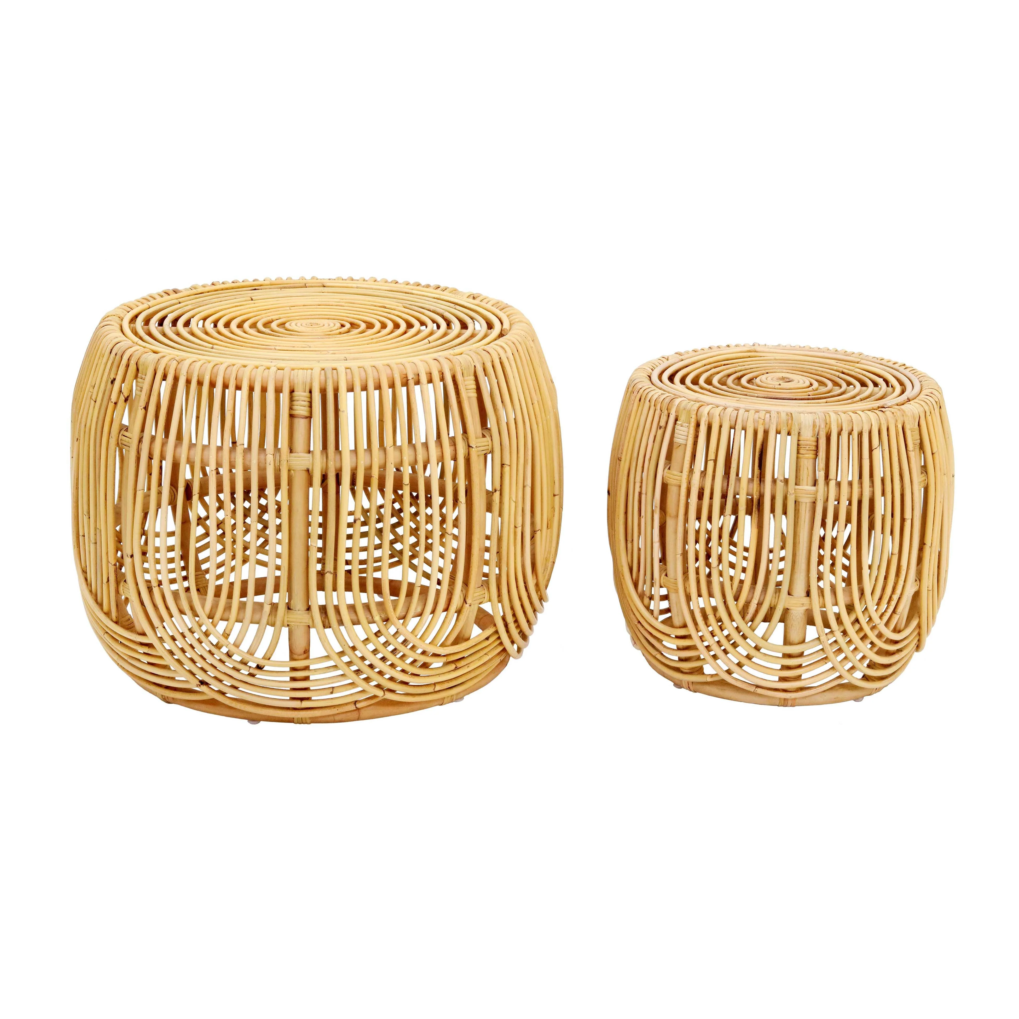 Azrina Rattan Nesting Tables - Remutear