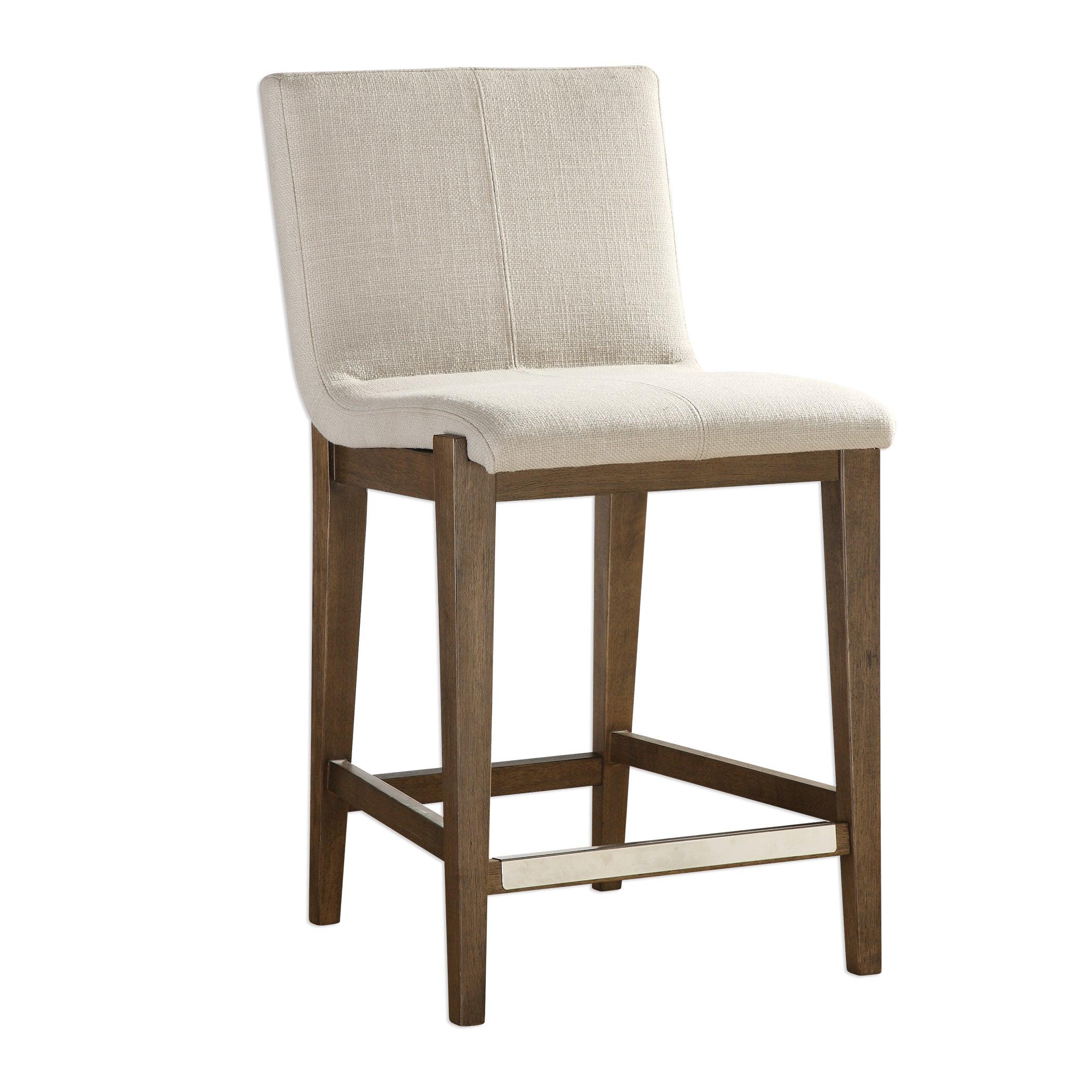 KLEMENS LINEN COUNTER STOOL - Remutear