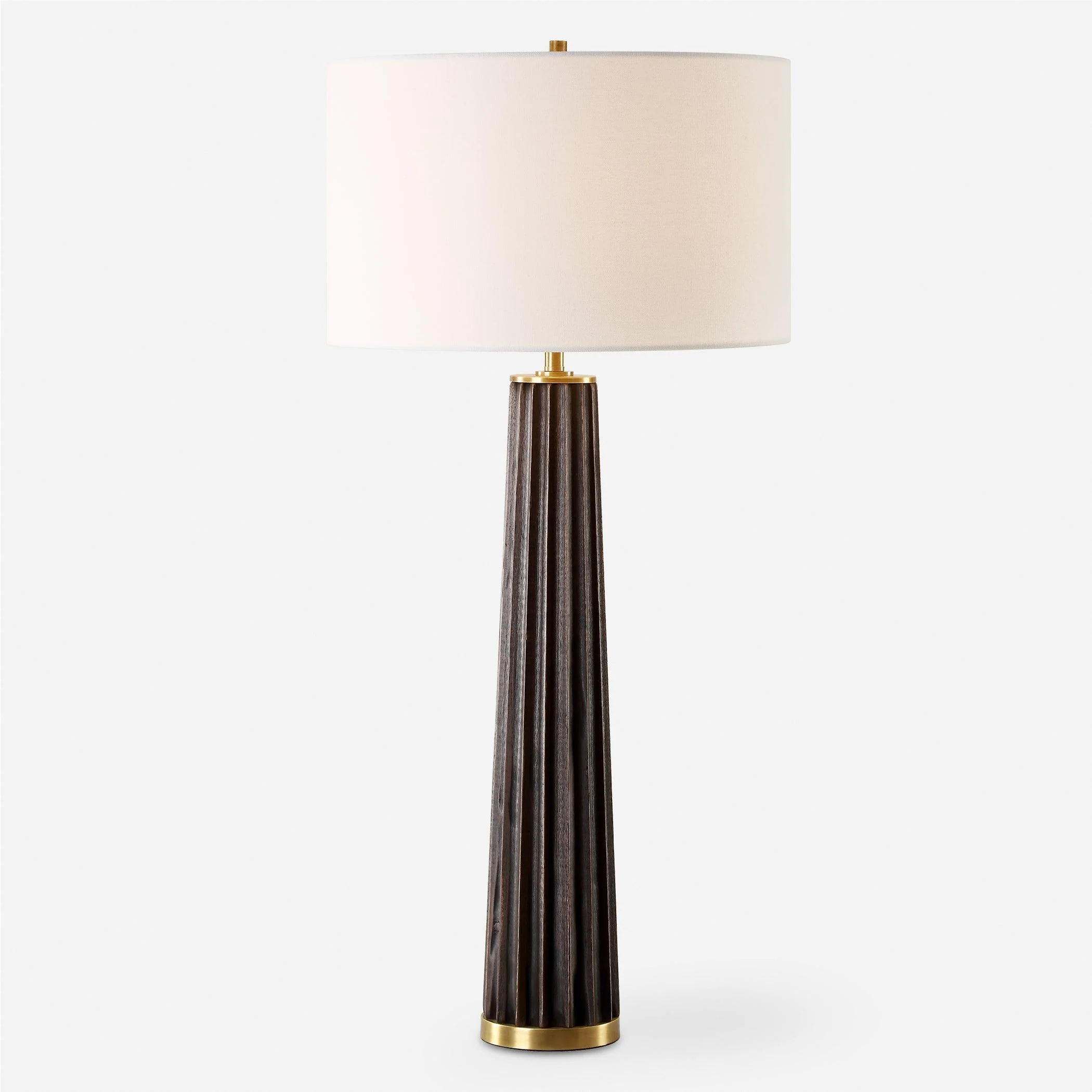 Forage Dark Scalloped Table Lamp - Remutear