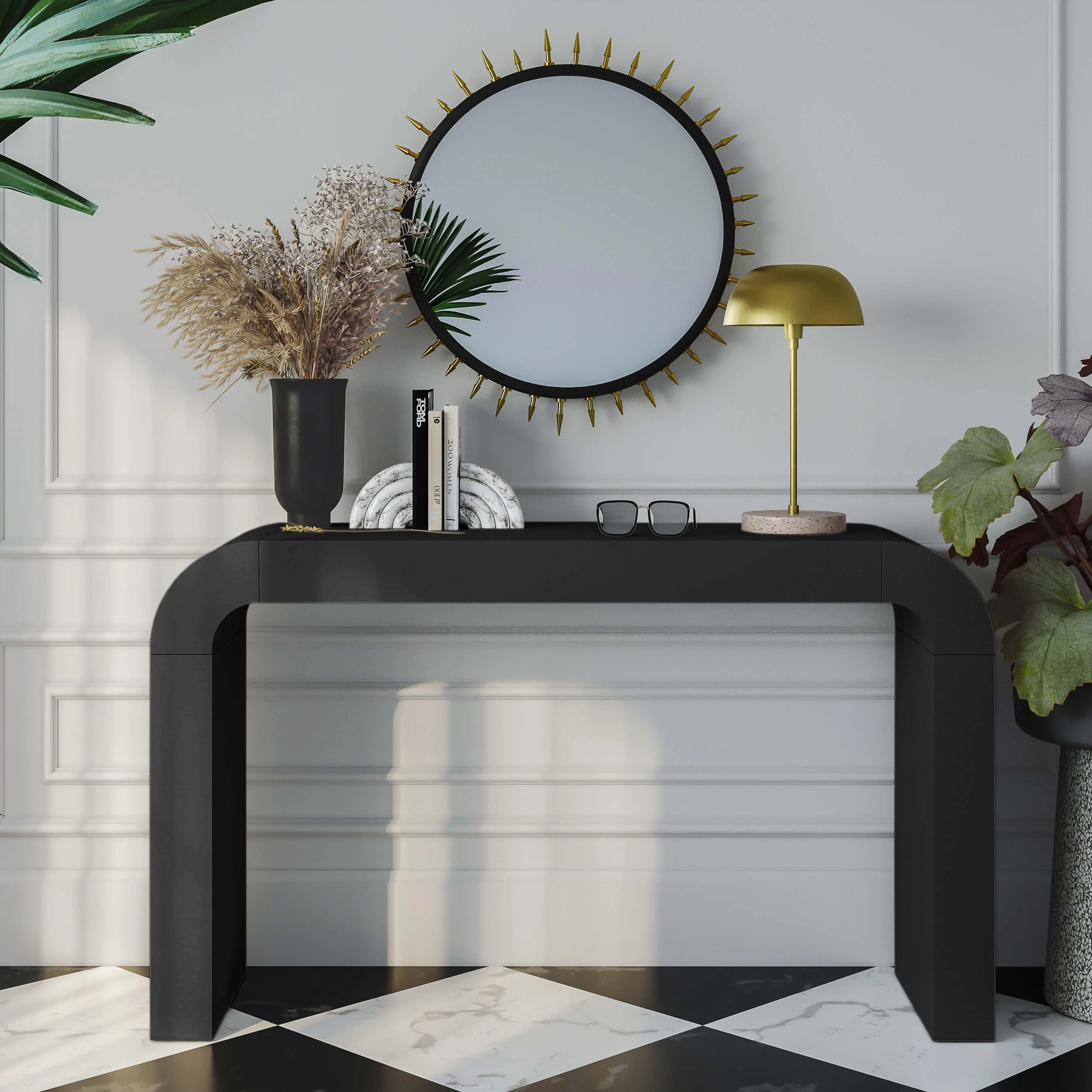 Hump Black Console Table - Remutear