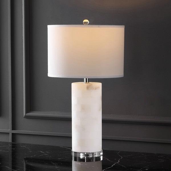 MASSEY ROUND ALABASTER TABLE LAMP - Remutear