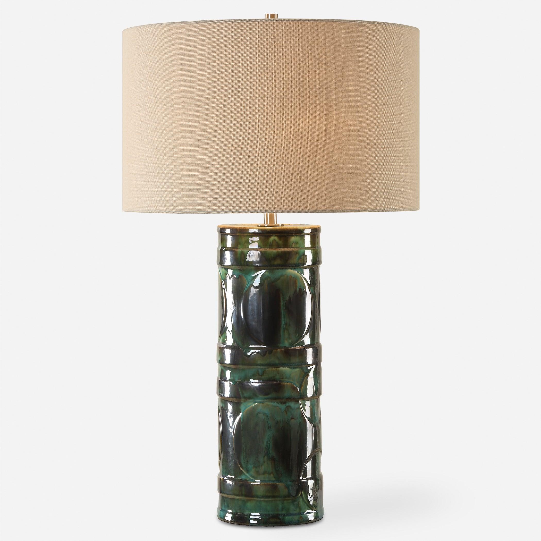 Loch Green Glaze Table Lamp - Remutear