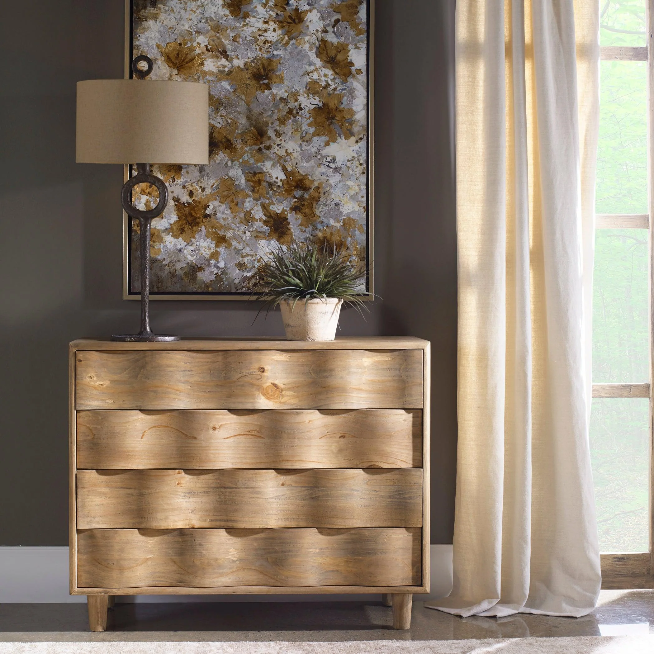 CRAWFORD LIGHT OAK ACCENT SIDEBOARD - Remutear