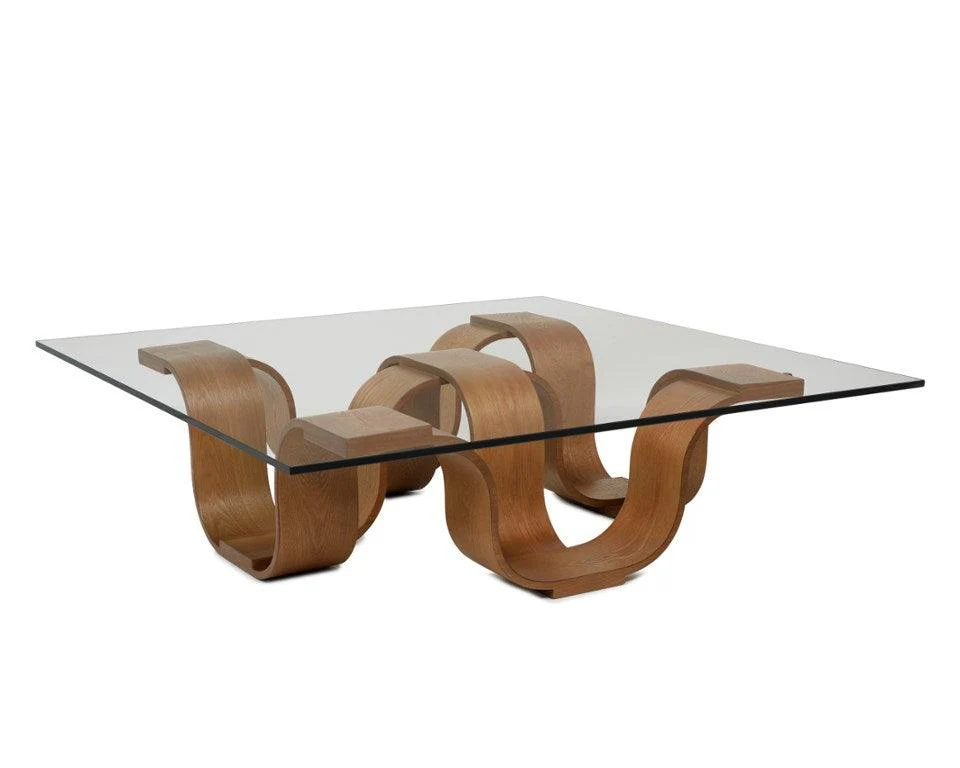 Square Cocktail Table, Medium Brown - Remutear