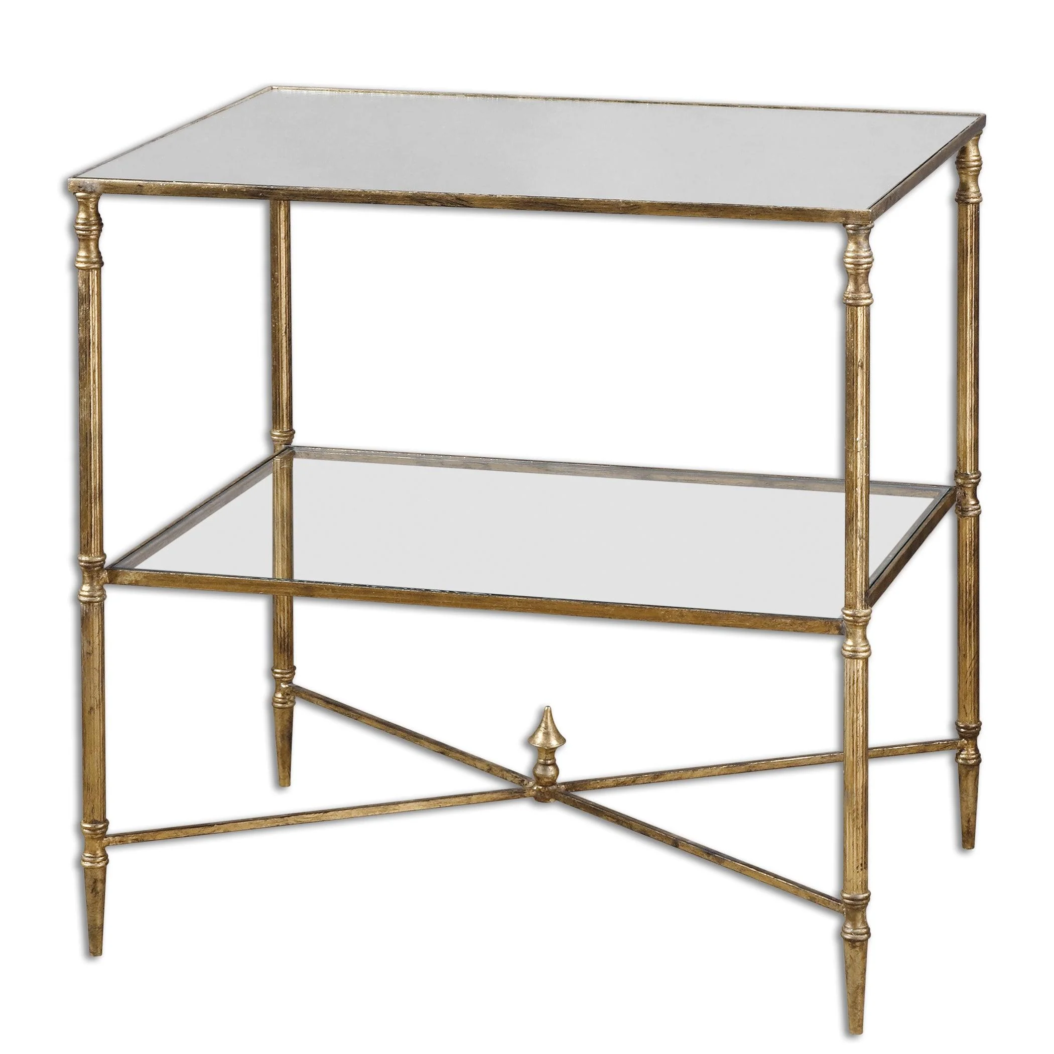 Henzler Mirrored Glass Lamp Table - Remutear