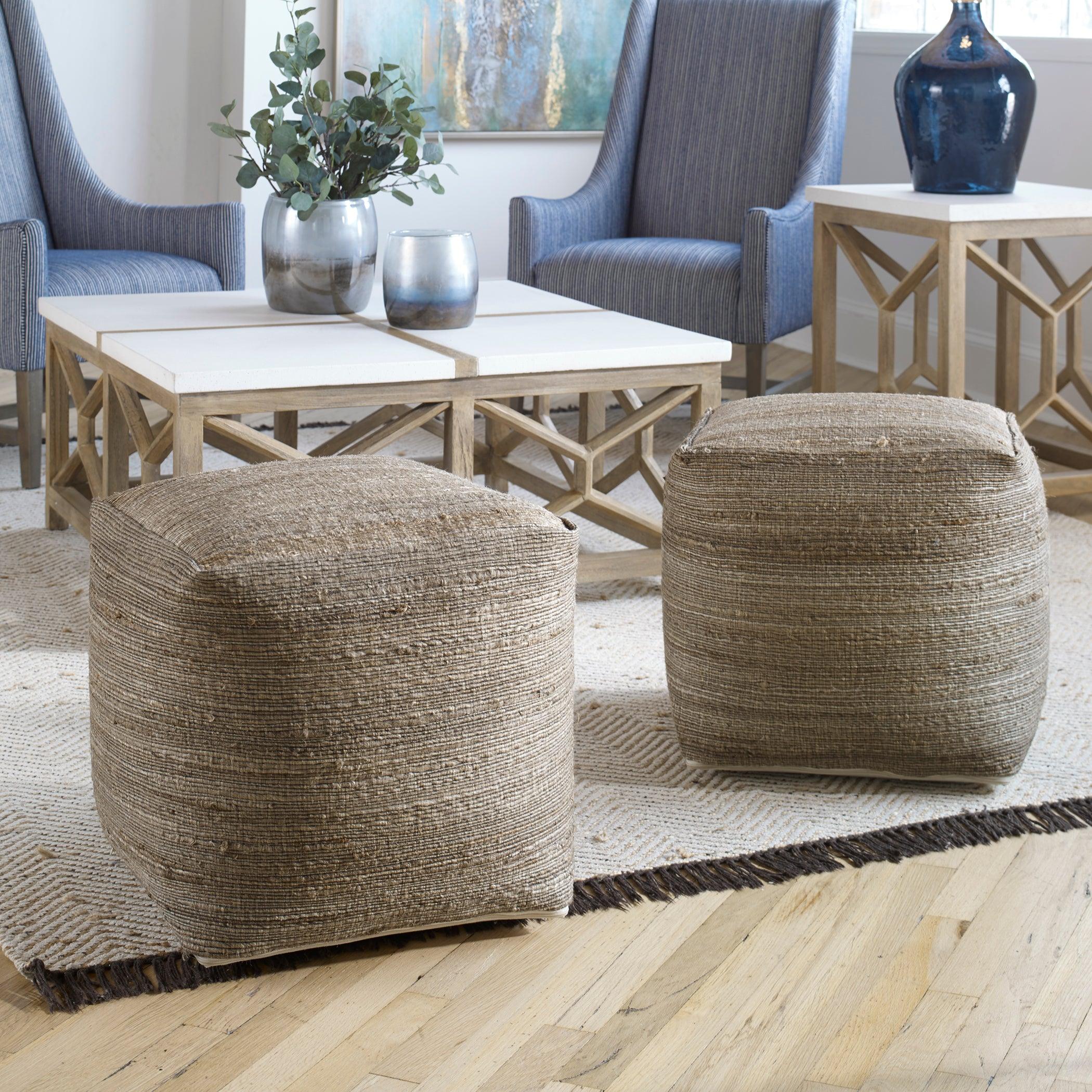 Shiro Beige Pouf - Remutear