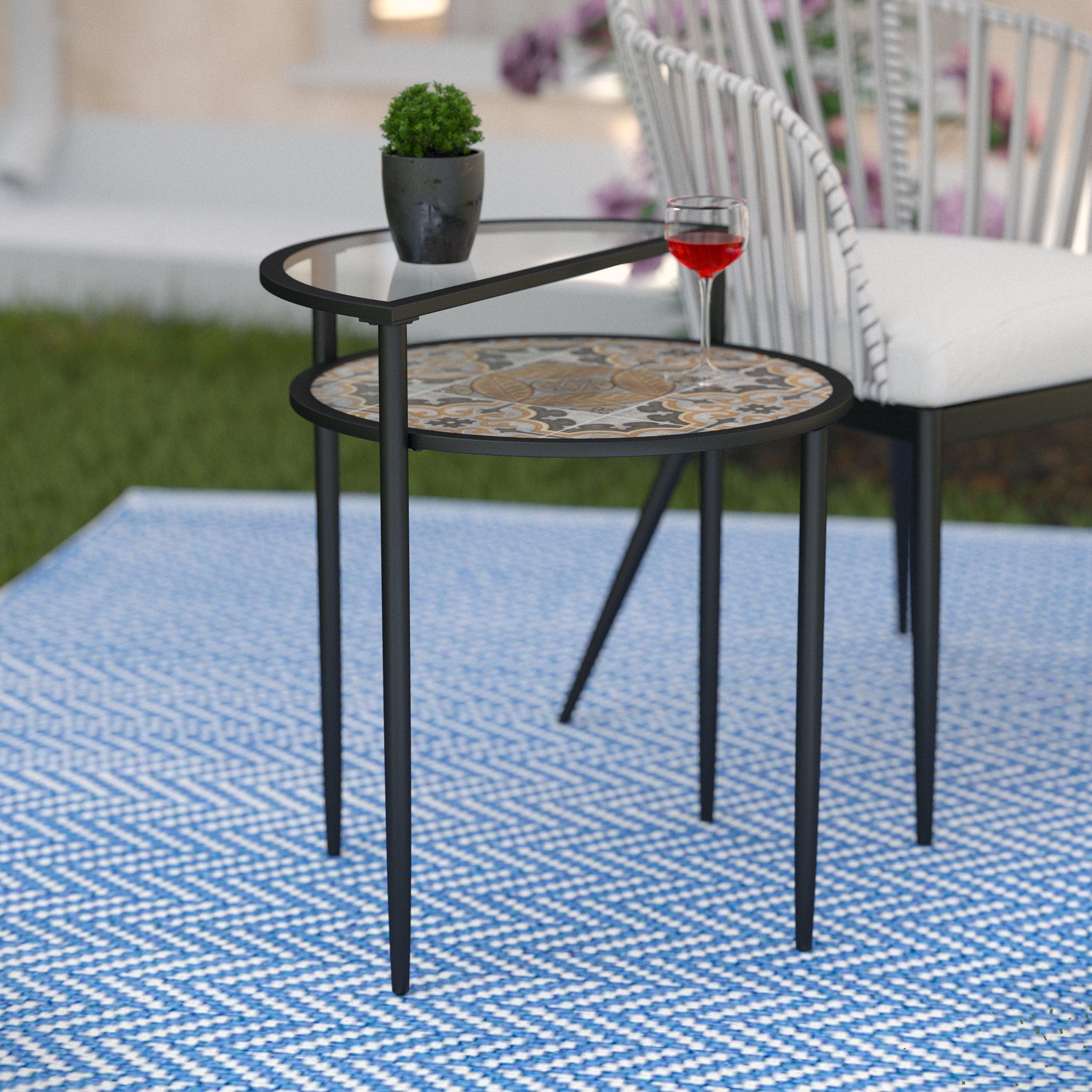 Lorengo Outdoor Accent Table - Remutear