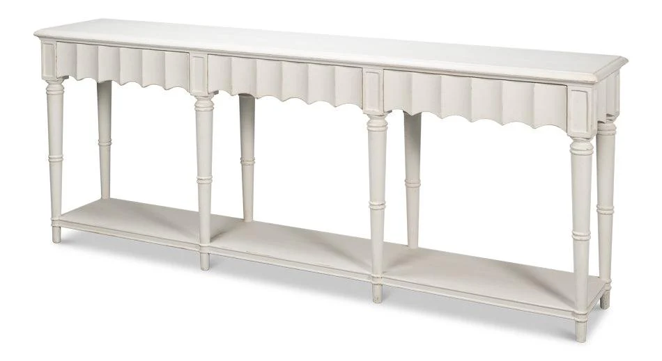 Chantal Console Table Antique White - Remutear
