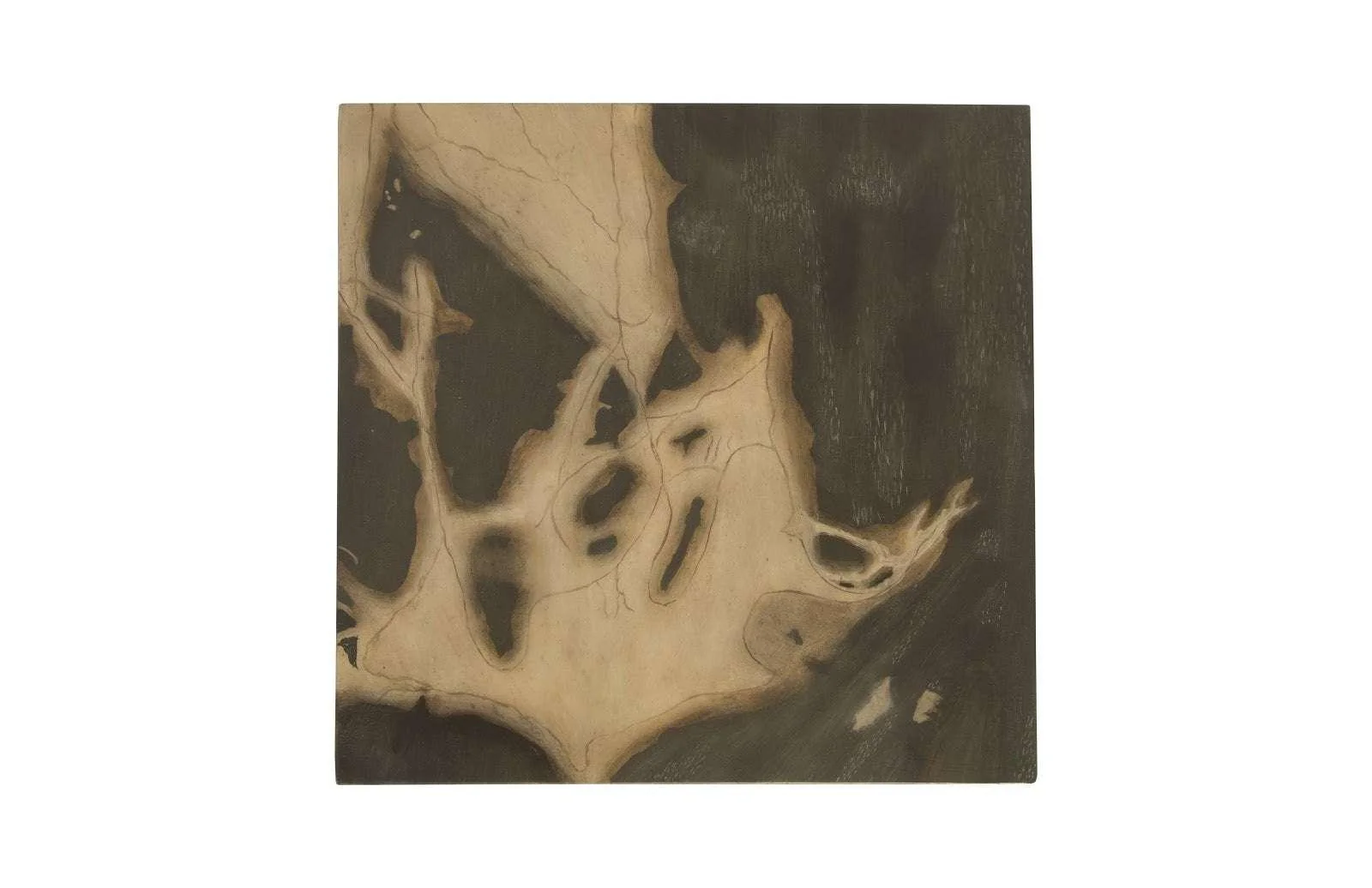 Cast Petrified Wood Stool, Resin, Square - Remutear