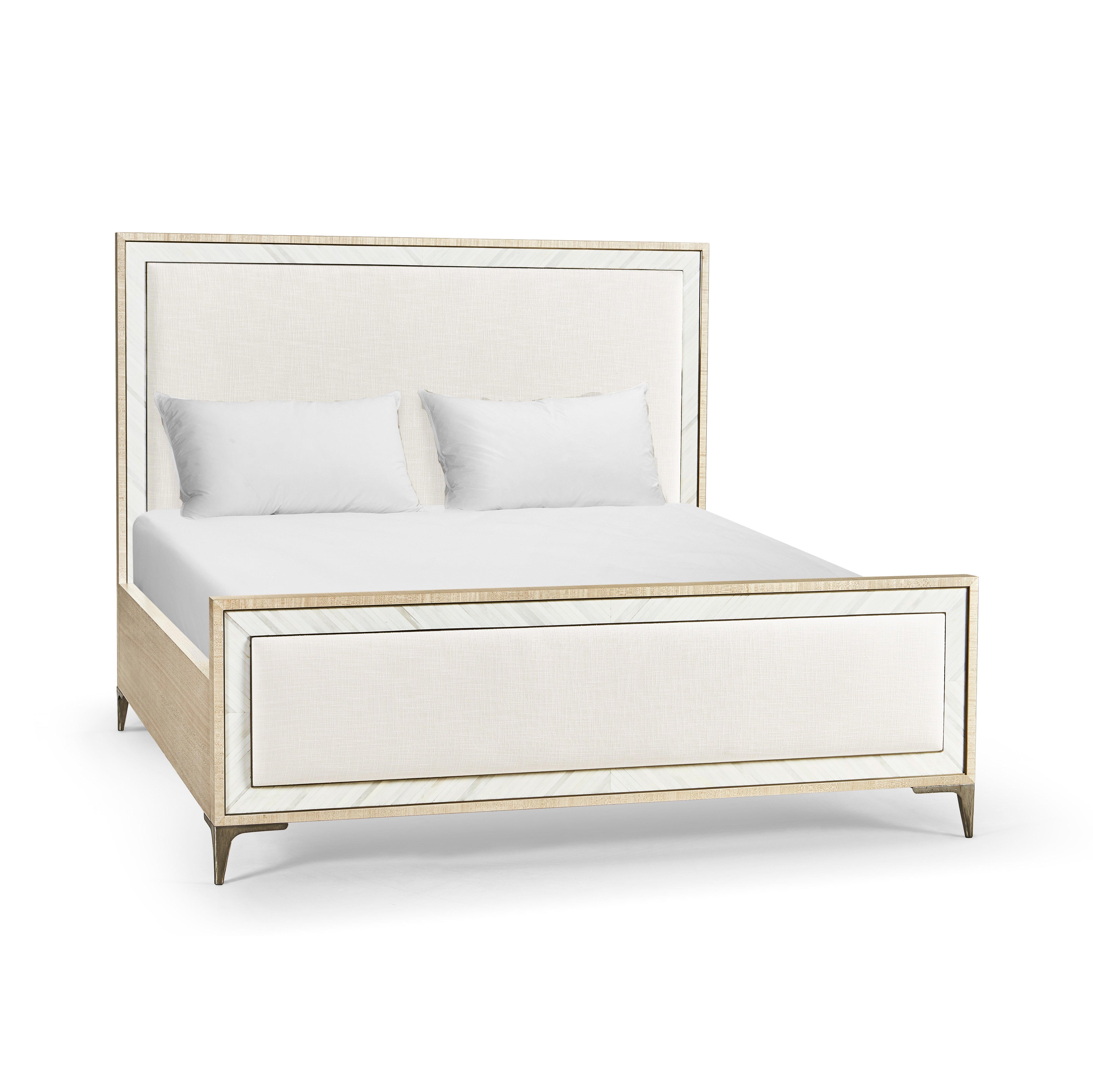 Water Tideline Bone & Linen King Upholstered Bed - Remutear