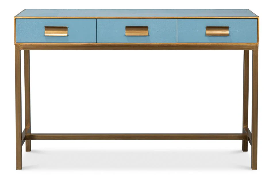 Gideon Shagreen Console - Chambray Blue - Remutear