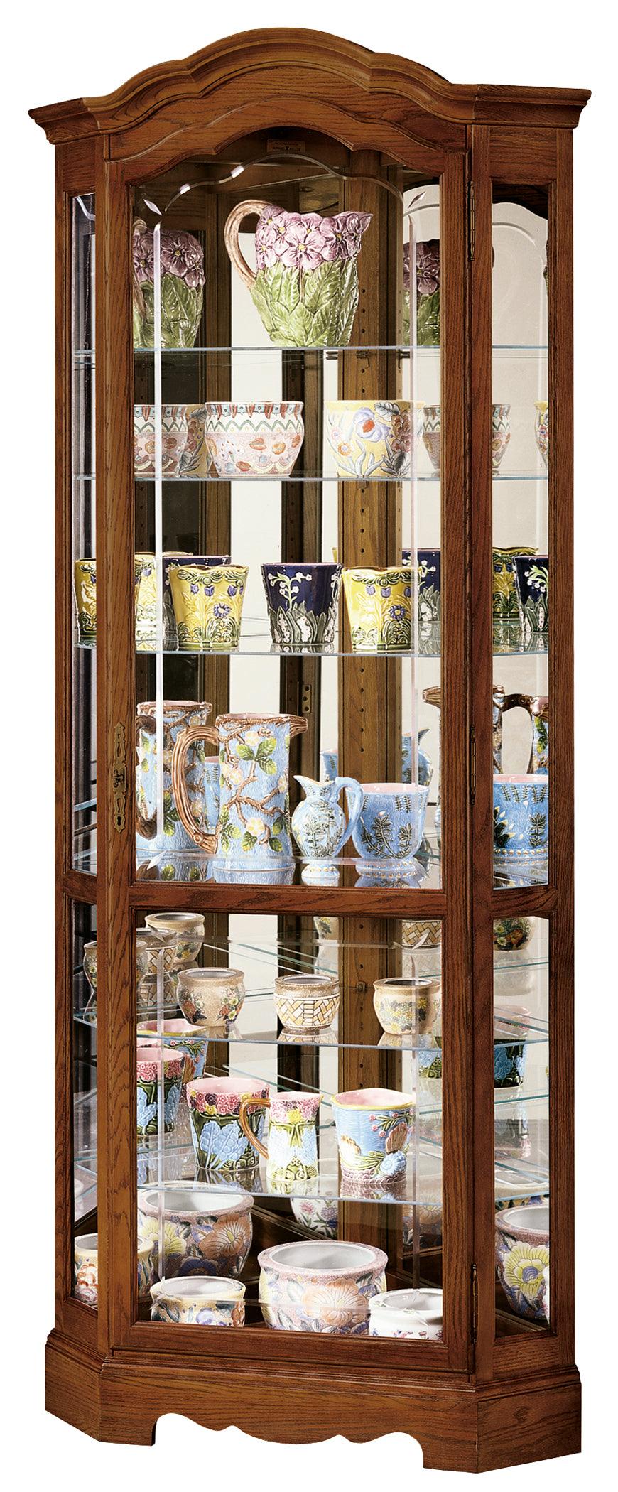 Jamestown II Corner Curio Cabinet - Remutear