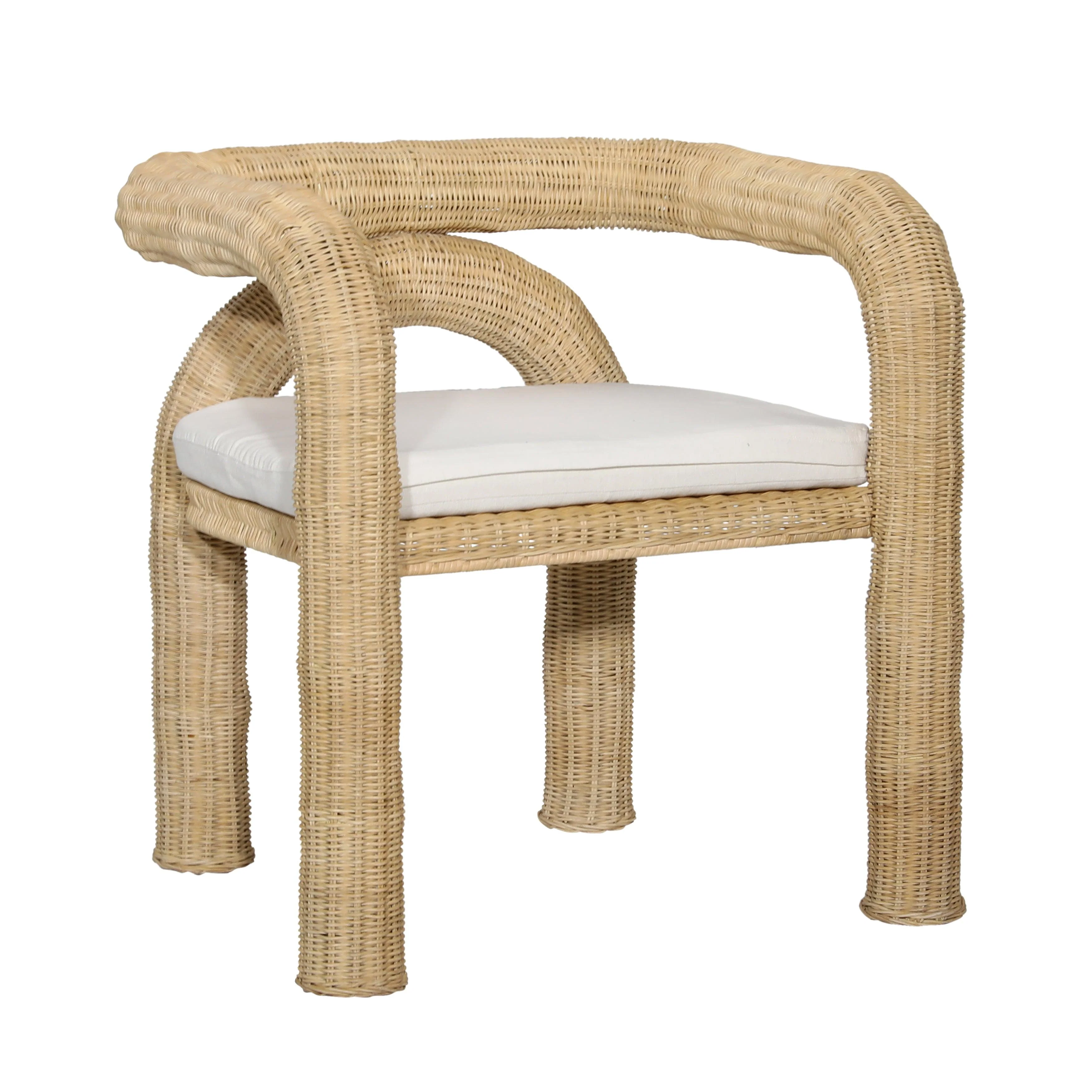 Ernestina Occasional Chair White Natural - Remutear