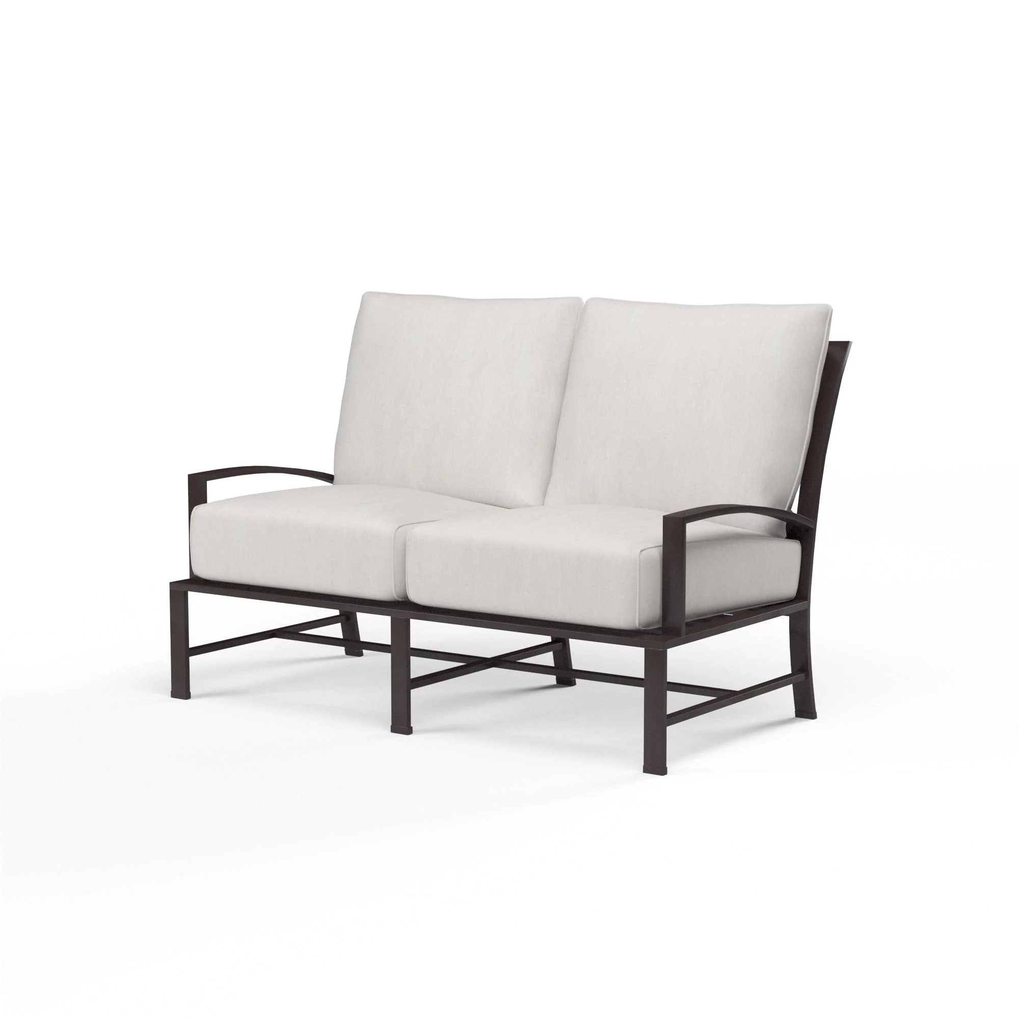 La Jolla Loveseat in Canvas Flax w/ Self Welt - Remutear