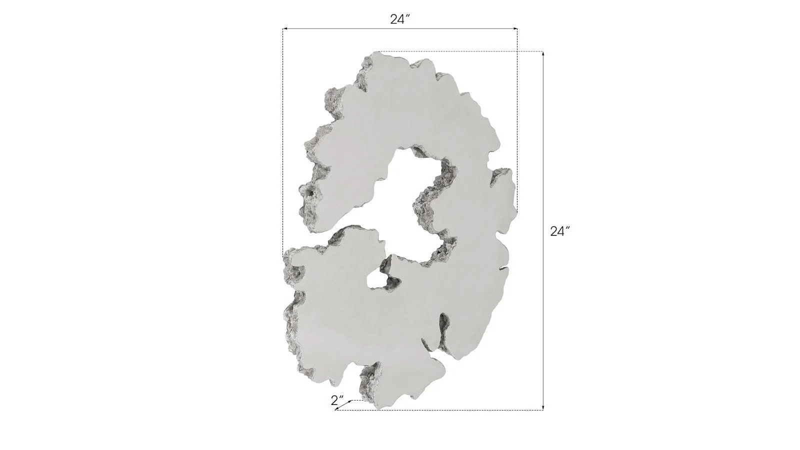 Lava Slice Wall Art, Resin, Stainless Steel, LG - Remutear